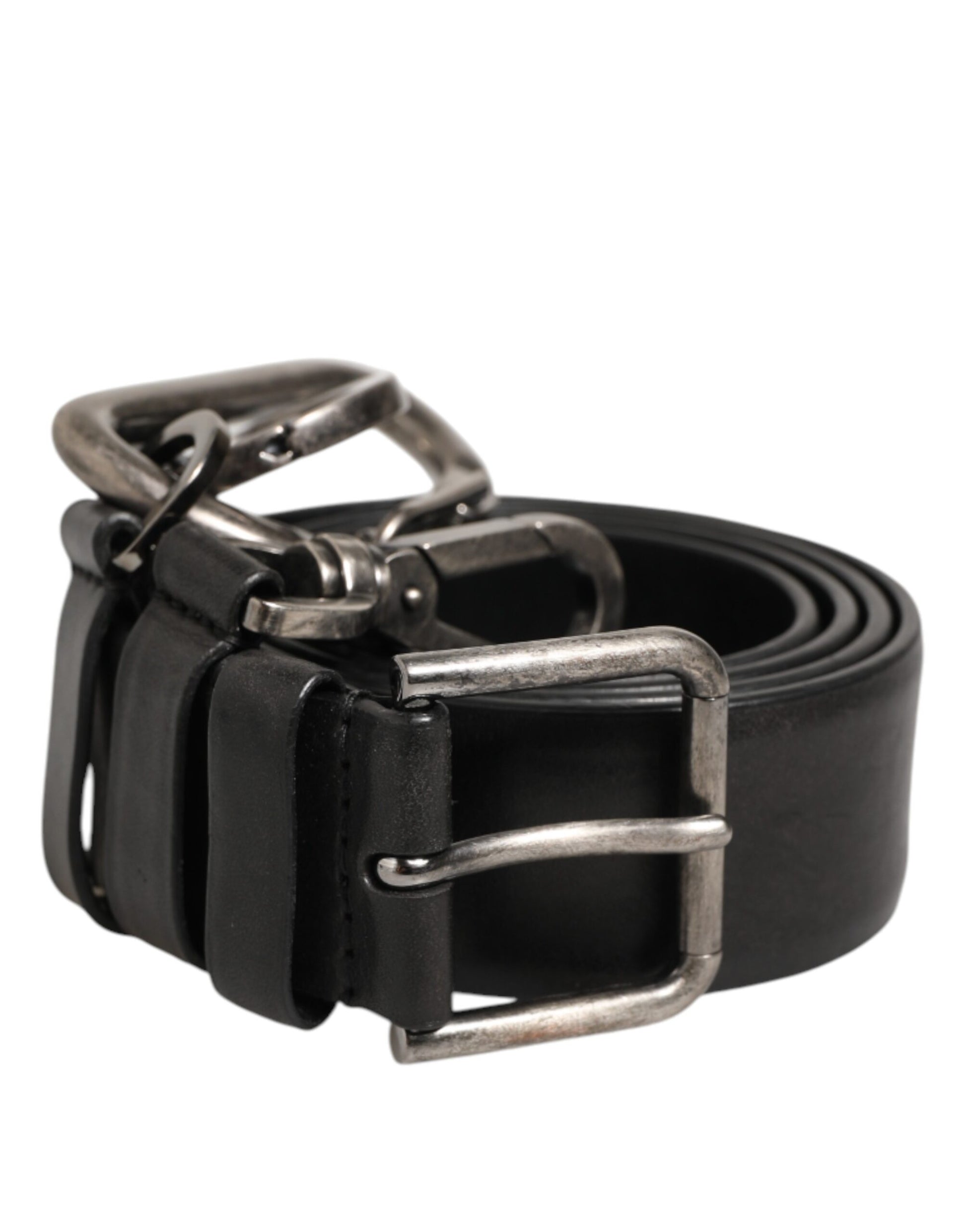 Dolce & Gabbana Black Key Ring Clip Attachments Buckle Belt Curated Luxury Accessories by Orvyn