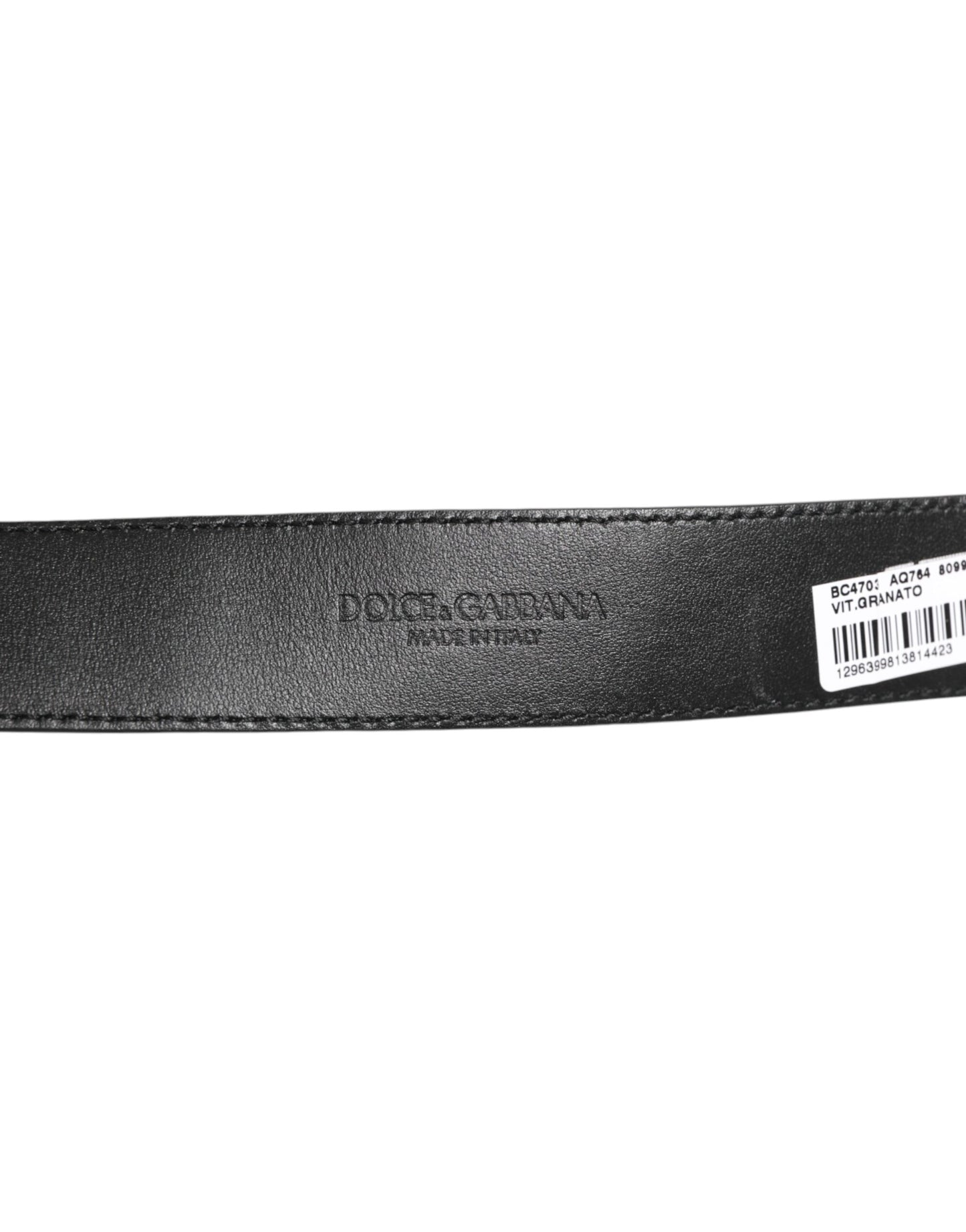 Dolce & Gabbana Black Leather Classic Metal Logo Buckle Belt Curated Luxury Accessories by Orvyn