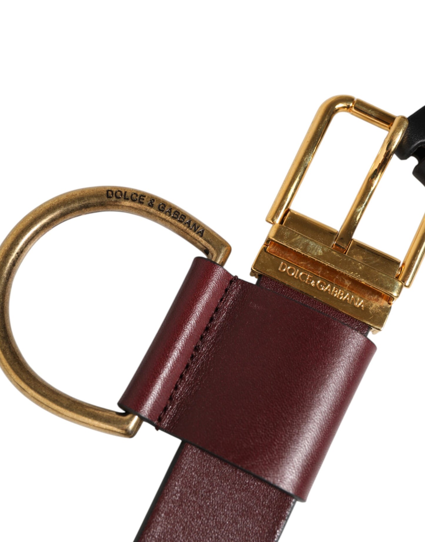 Dolce & Gabbana Brown Key Ring Clip Attachments Buckle Belt Curated Luxury Accessories by Orvyn