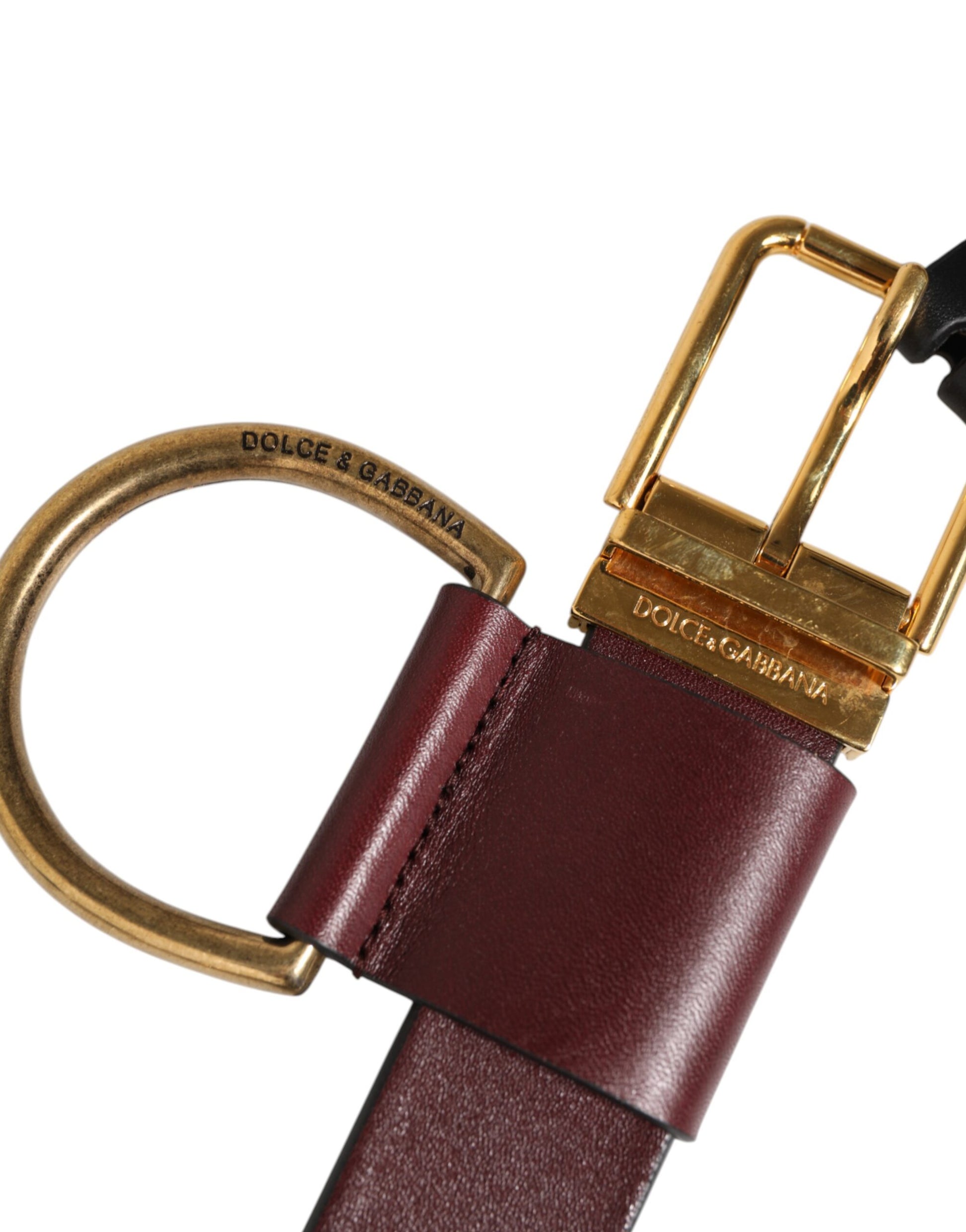 Dolce & Gabbana Brown Key Ring Clip Attachments Buckle Belt Curated Luxury Accessories by Orvyn