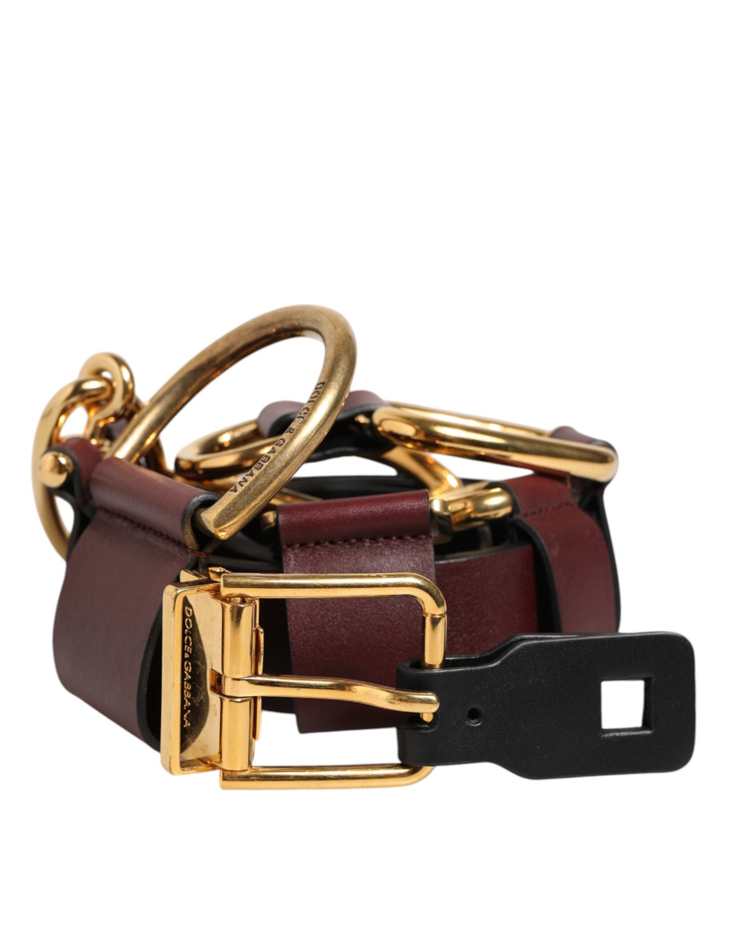 Dolce & Gabbana Brown Key Ring Clip Attachments Buckle Belt Curated Luxury Accessories by Orvyn