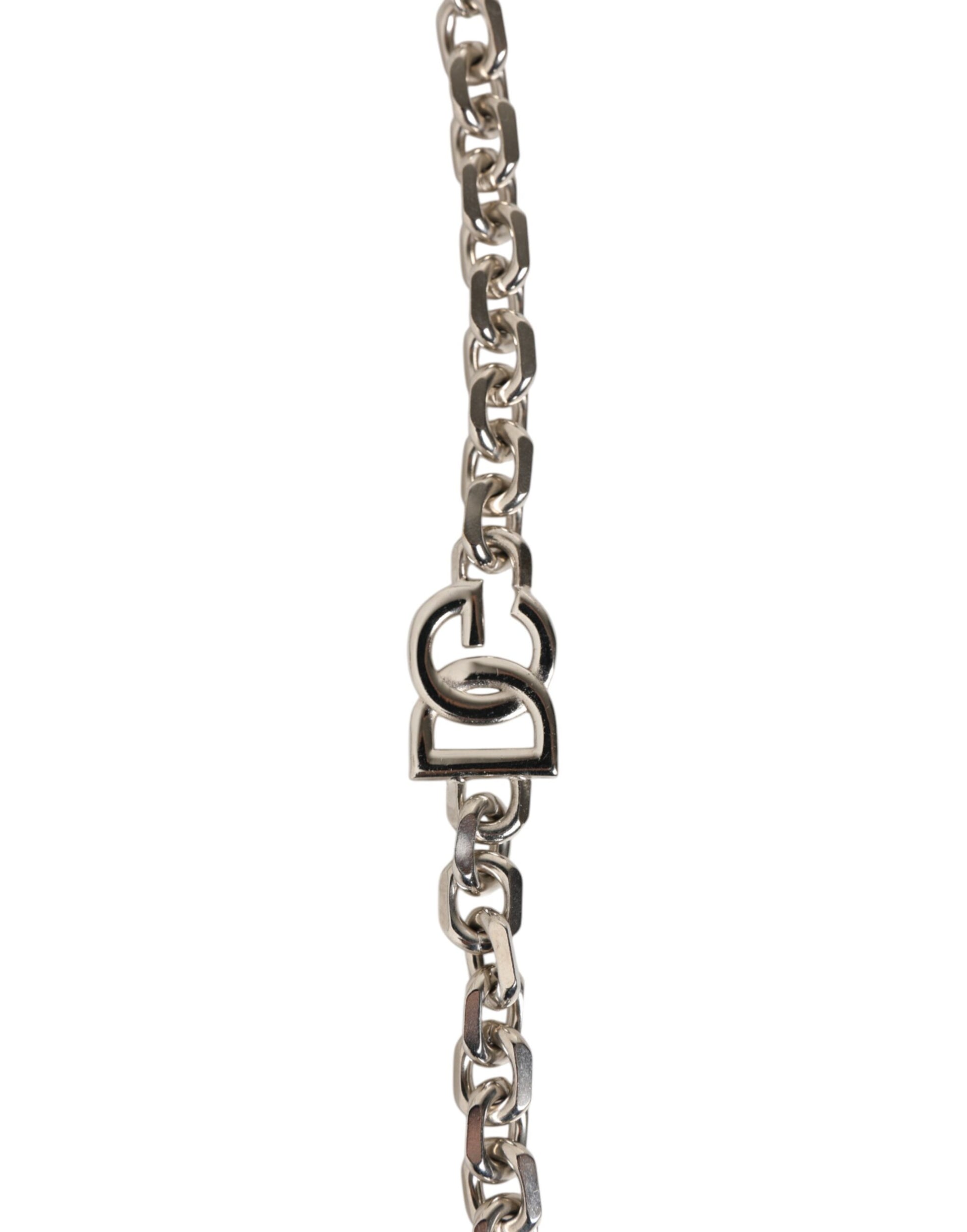 Dolce & Gabbana Black Leather Pearl Chain Bag Accessory Shoulder Strap Curated Luxury Accessories by Orvyn