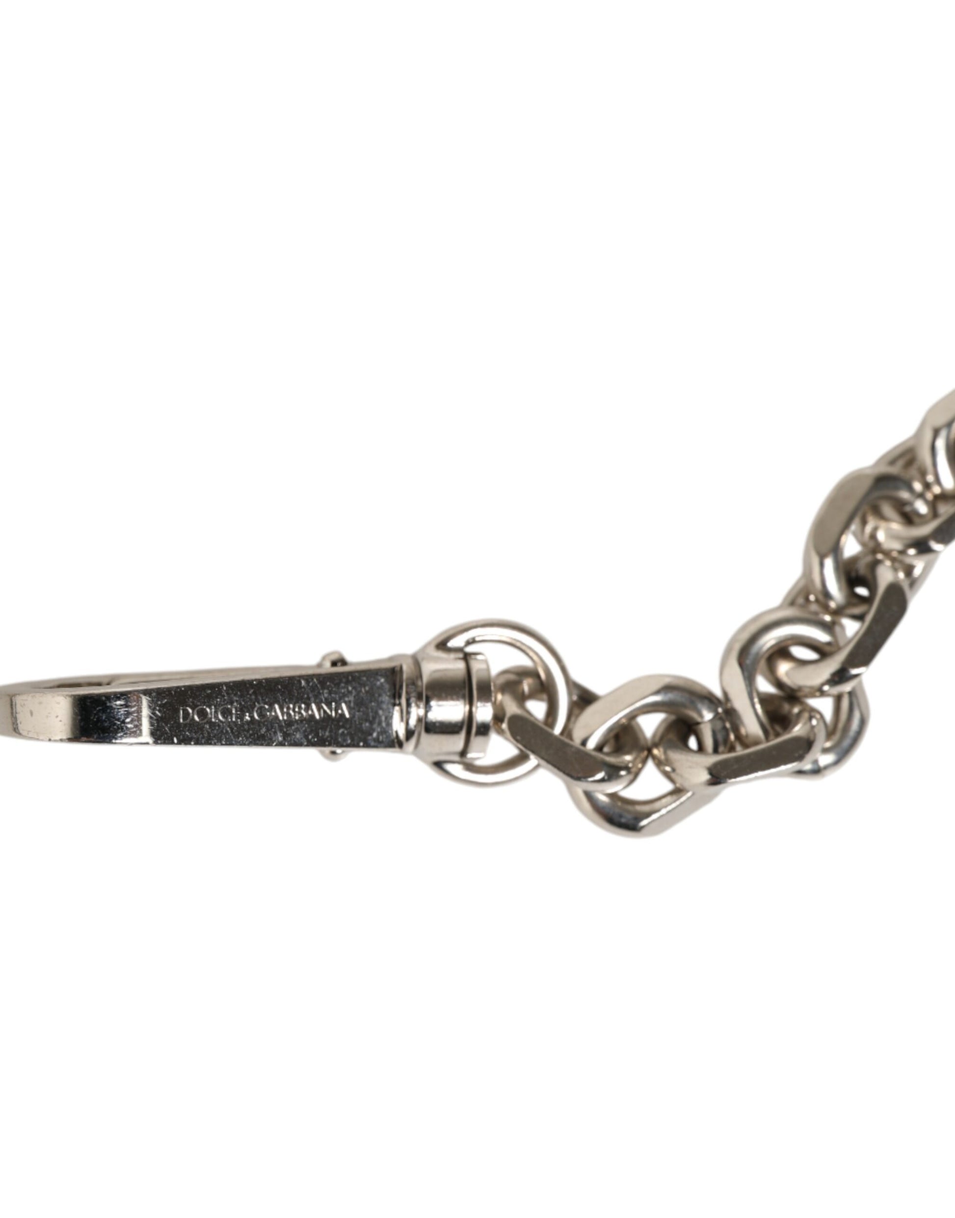 Dolce & Gabbana Black Leather Pearl Chain Bag Accessory Shoulder Strap Curated Luxury Accessories by Orvyn