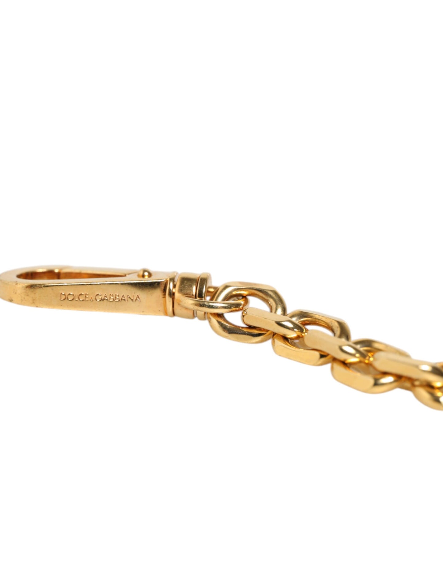Dolce & Gabbana Black Leather Gold Chain Bag Accessory Shoulder Strap Curated Luxury Accessories by Orvyn