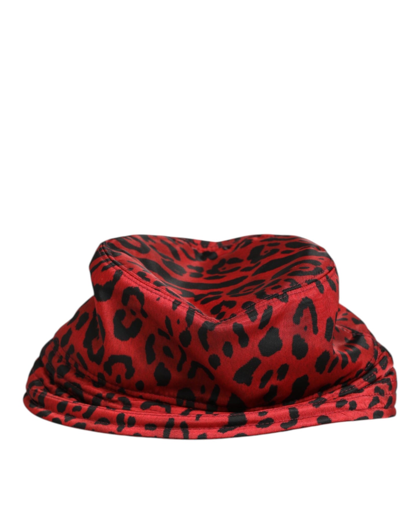Dolce & Gabbana Red Black Nylon Leopard Print Bucket Men Cap Hat Curated Luxury Accessories by Orvyn