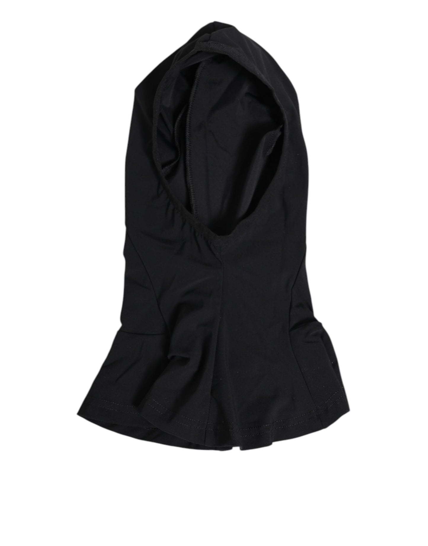 Dolce & Gabbana Black Nylon Elastane Balaclava Hood Face Cover Hat Curated Luxury Accessories by Orvyn
