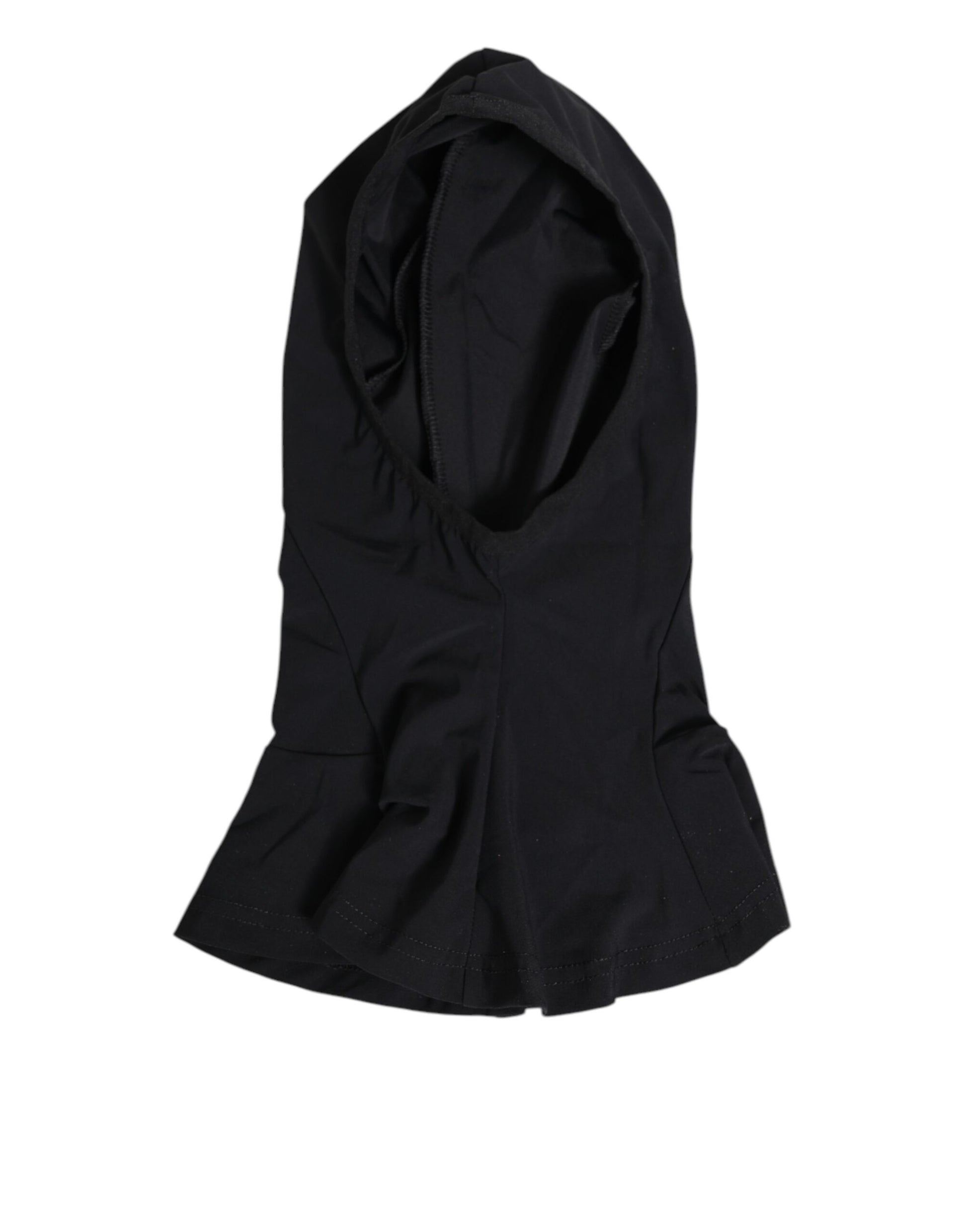 Dolce & Gabbana Black Nylon Elastane Balaclava Hood Face Cover Hat Curated Luxury Accessories by Orvyn