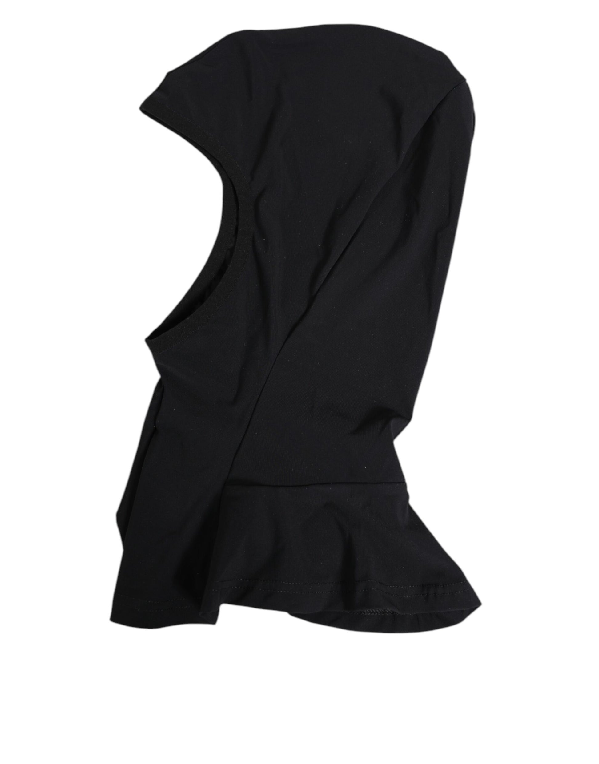 Dolce & Gabbana Black Nylon Elastane Balaclava Hood Face Cover Hat Curated Luxury Accessories by Orvyn