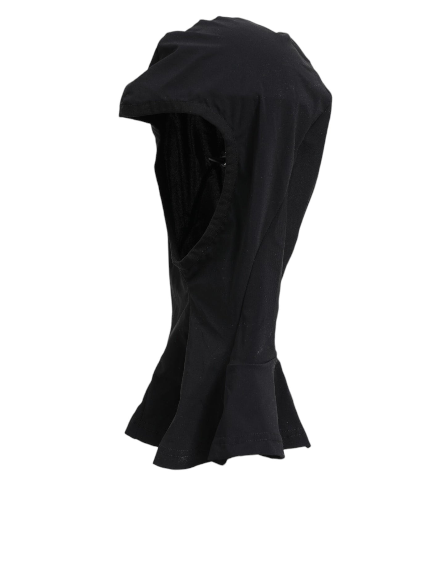 Dolce & Gabbana Black Nylon Elastane Balaclava Hood Face Cover Hat Curated Luxury Accessories by Orvyn