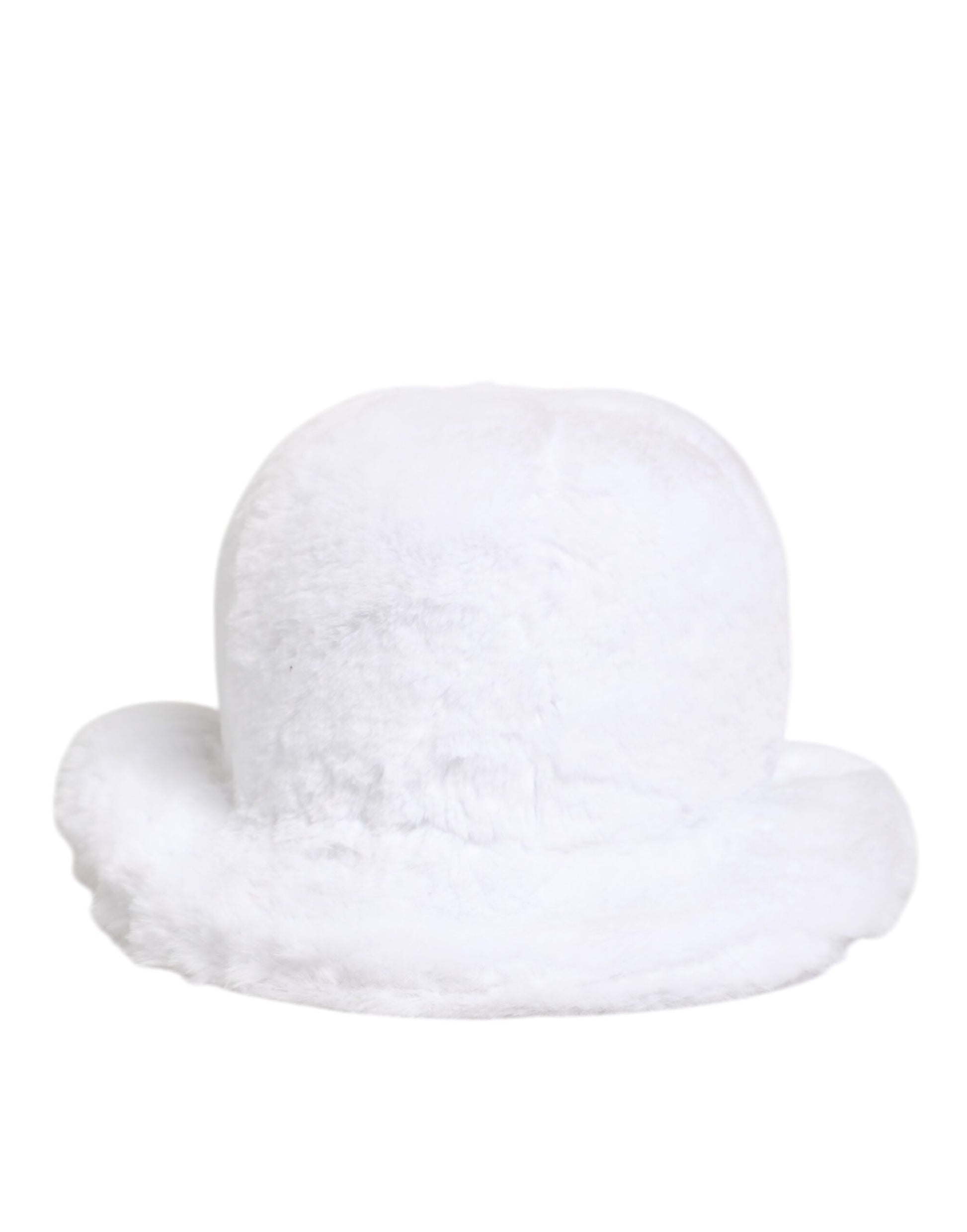 Dolce & Gabbana White Modacrylic Fur Bucket Men Capello Hat Curated Luxury Accessories by Orvyn