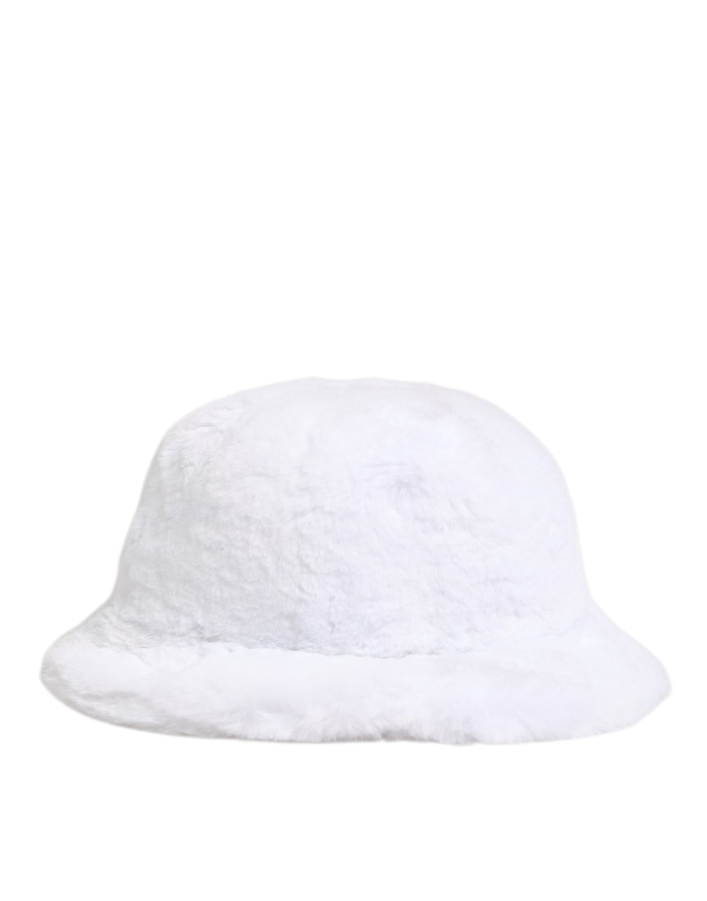 Dolce & Gabbana White Modacrylic Fur Bucket Men Capello Hat Curated Luxury Accessories by Orvyn