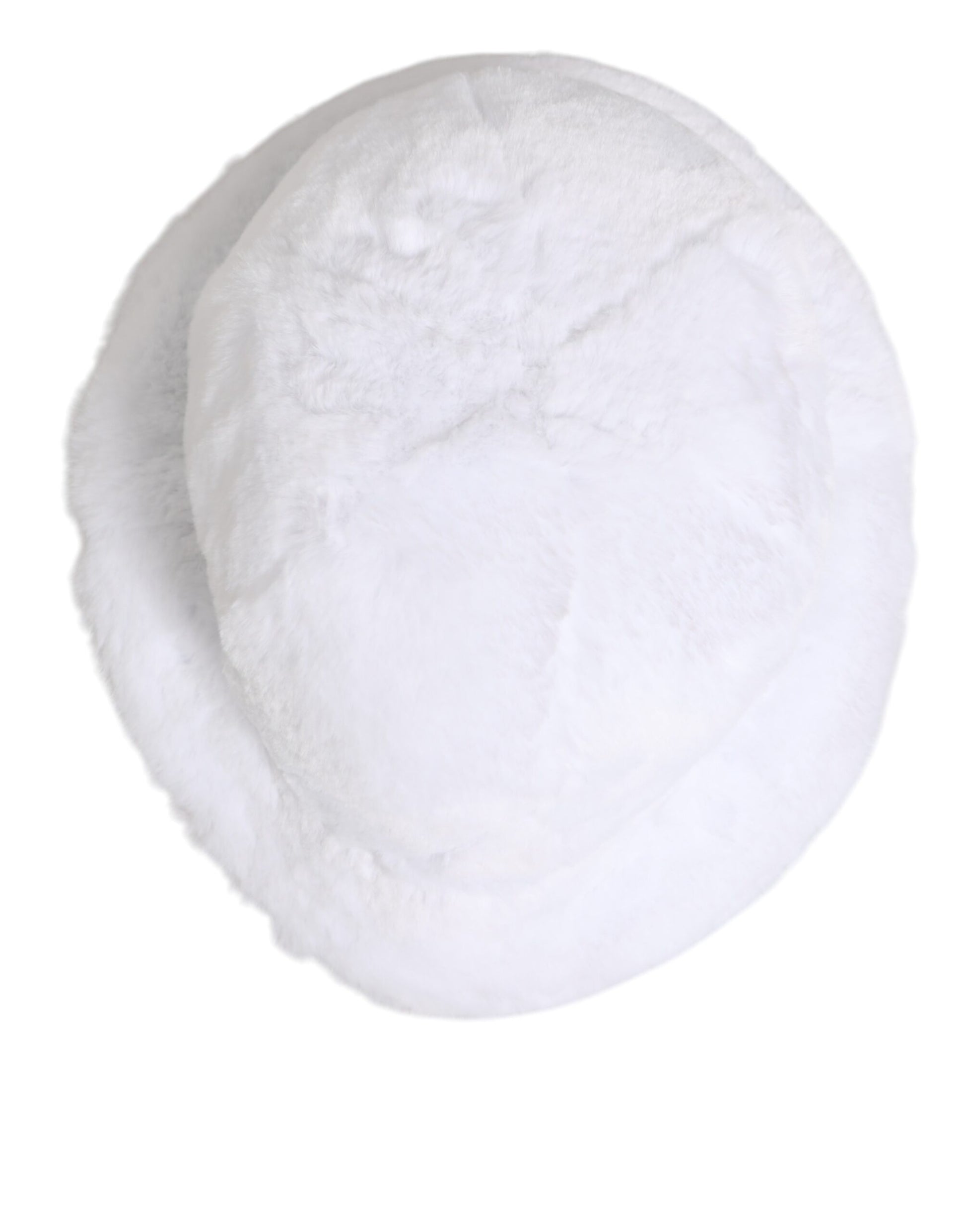 Dolce & Gabbana White Modacrylic Fur Bucket Men Capello Hat Curated Luxury Accessories by Orvyn