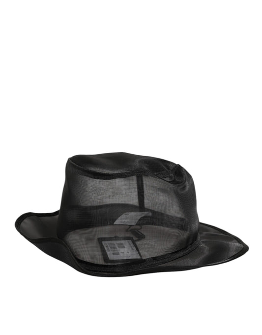 Dolce & Gabbana Black Silk Mesh Bucket Men Fisherman Cap Hat Curated Luxury Accessories by Orvyn