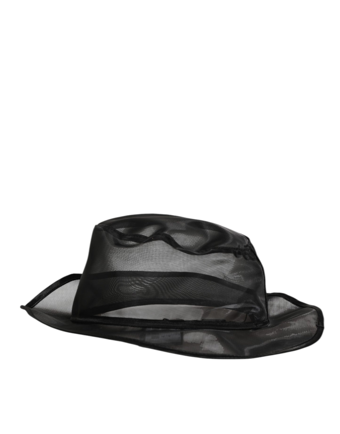 Dolce & Gabbana Black Silk Mesh Bucket Men Fisherman Cap Hat Curated Luxury Accessories by Orvyn