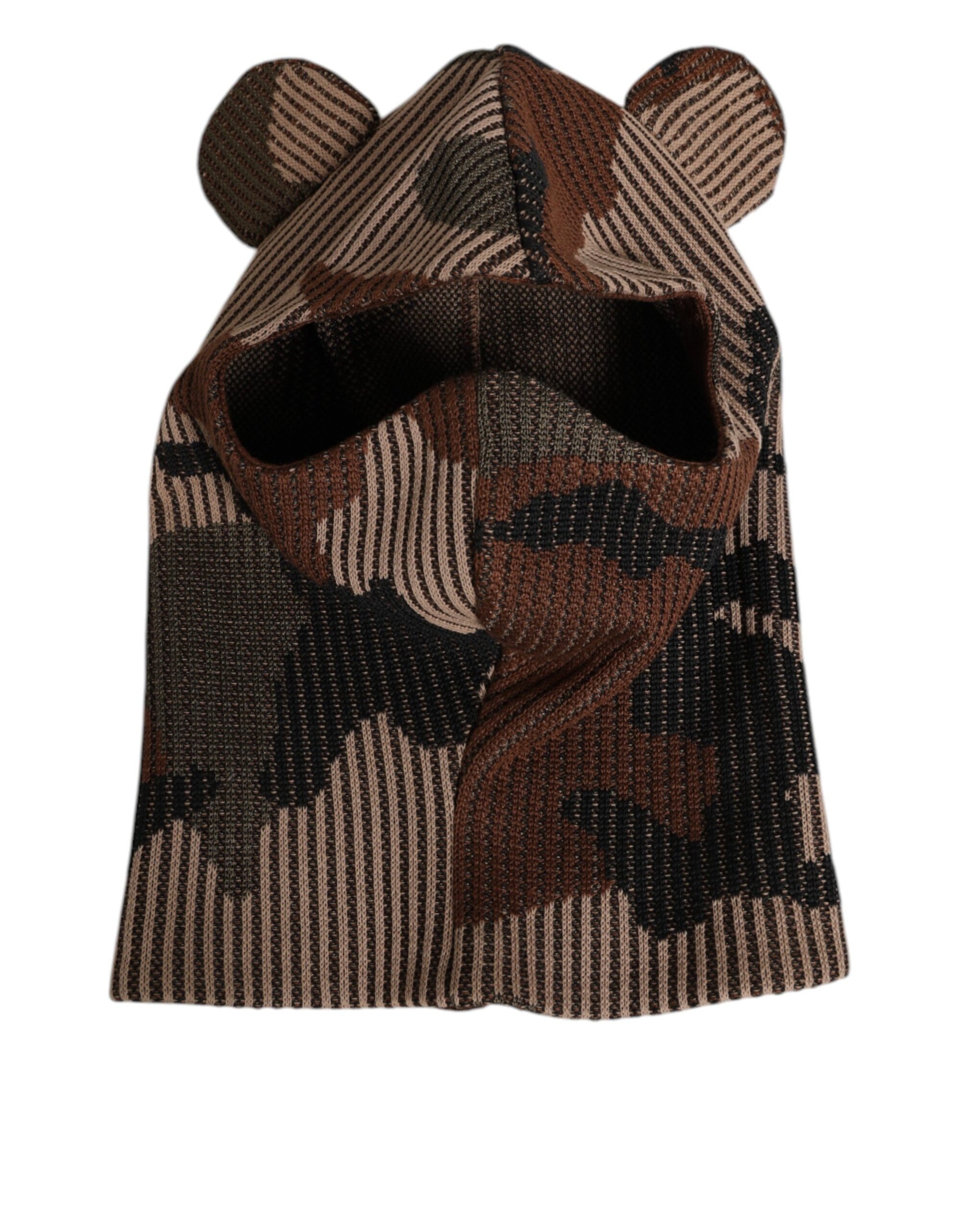 Dolce & Gabbana Multicolor Camouflage Balaclava Mask Men Cap One Size Hat Curated Luxury Accessories by Orvyn
