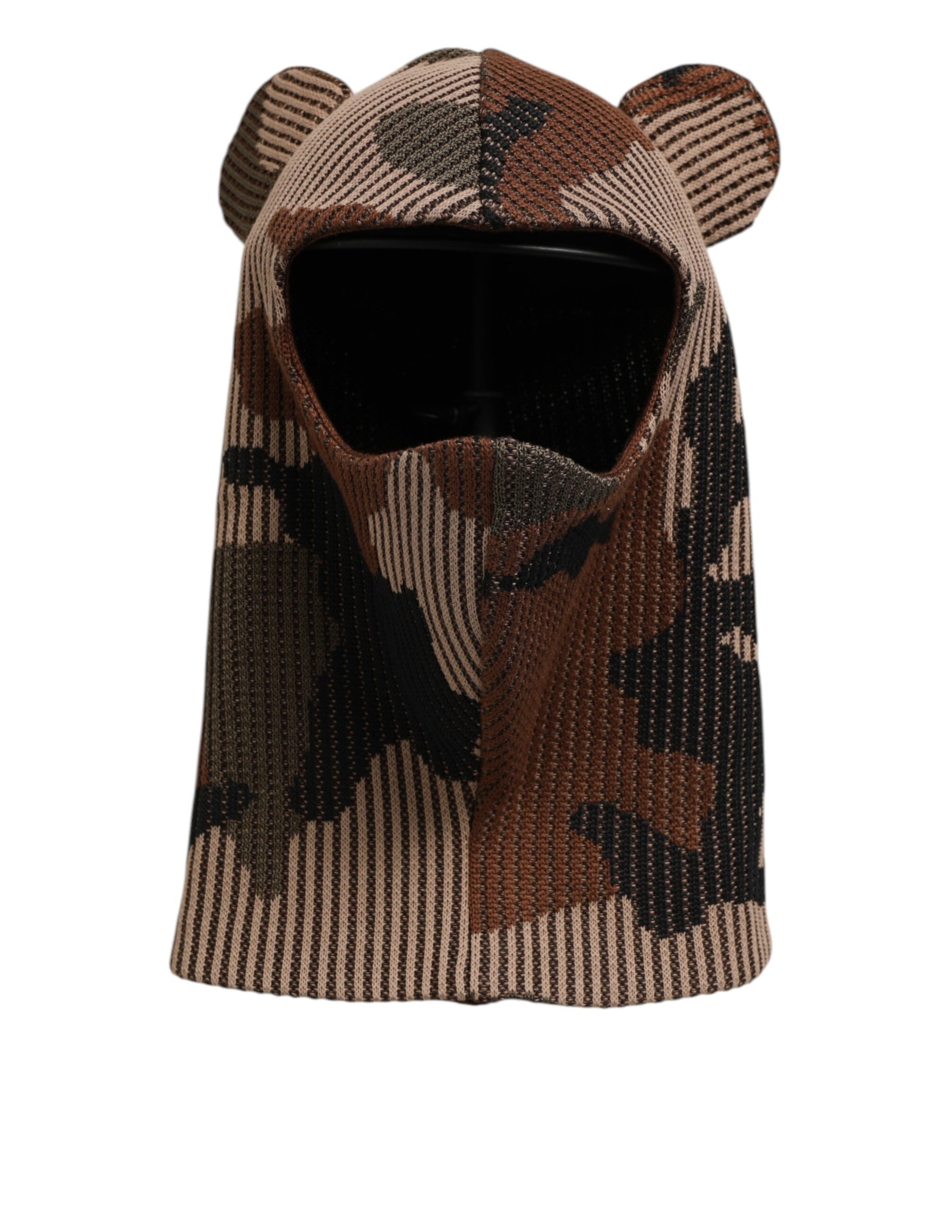 Dolce & Gabbana Multicolor Camouflage Balaclava Mask Men Cap One Size Hat Curated Luxury Accessories by Orvyn