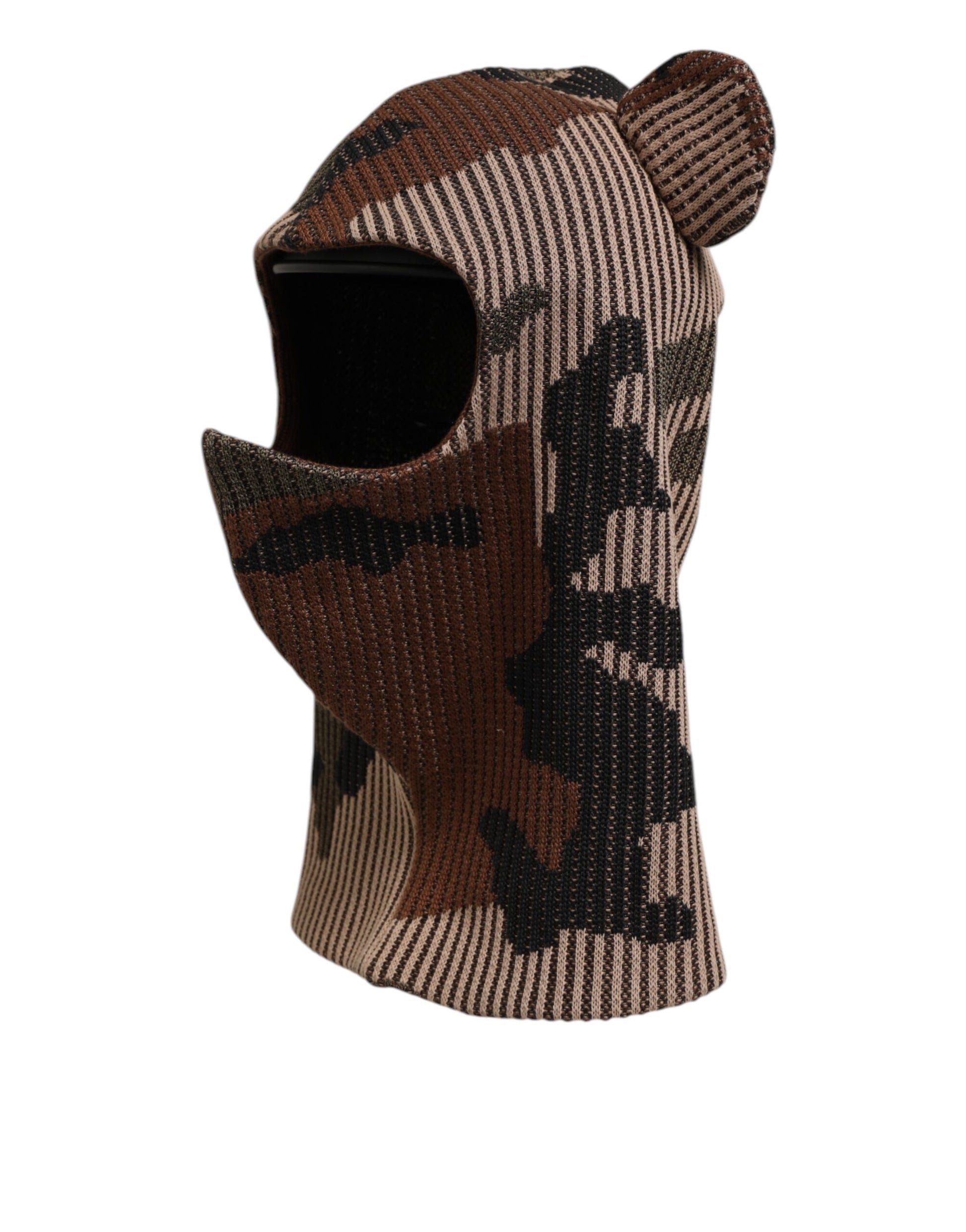 Dolce & Gabbana Multicolor Camouflage Balaclava Mask Men Cap One Size Hat Curated Luxury Accessories by Orvyn