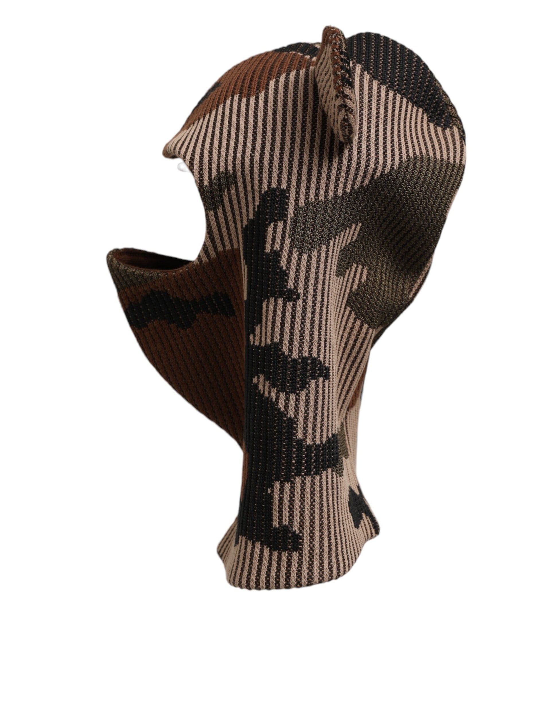 Dolce & Gabbana Multicolor Camouflage Balaclava Mask Men Cap One Size Hat Curated Luxury Accessories by Orvyn