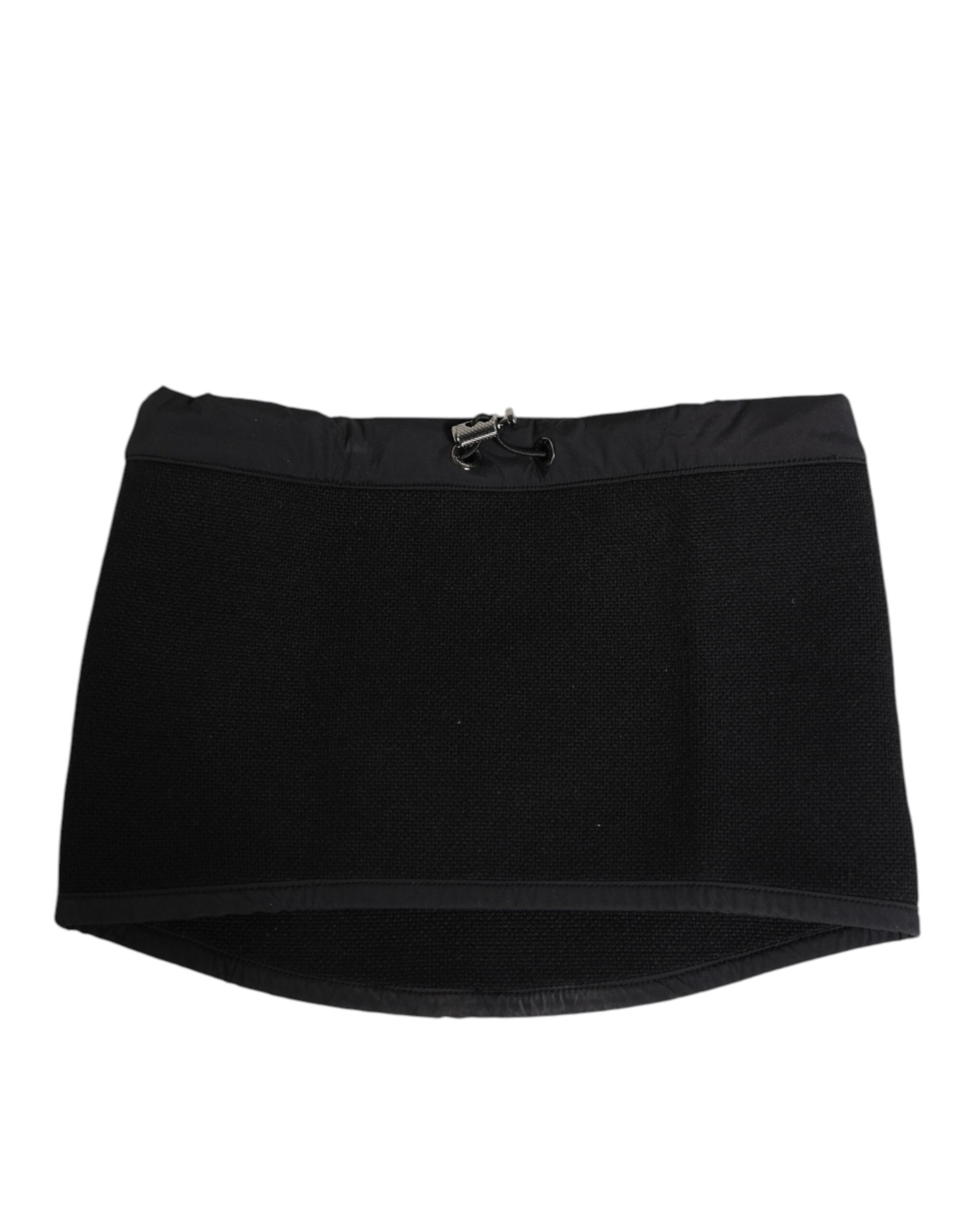 Dolce & Gabbana Black Lace Stole Knitted DG Logo Men One Size Scarf Curated Luxury Accessories by Orvyn
