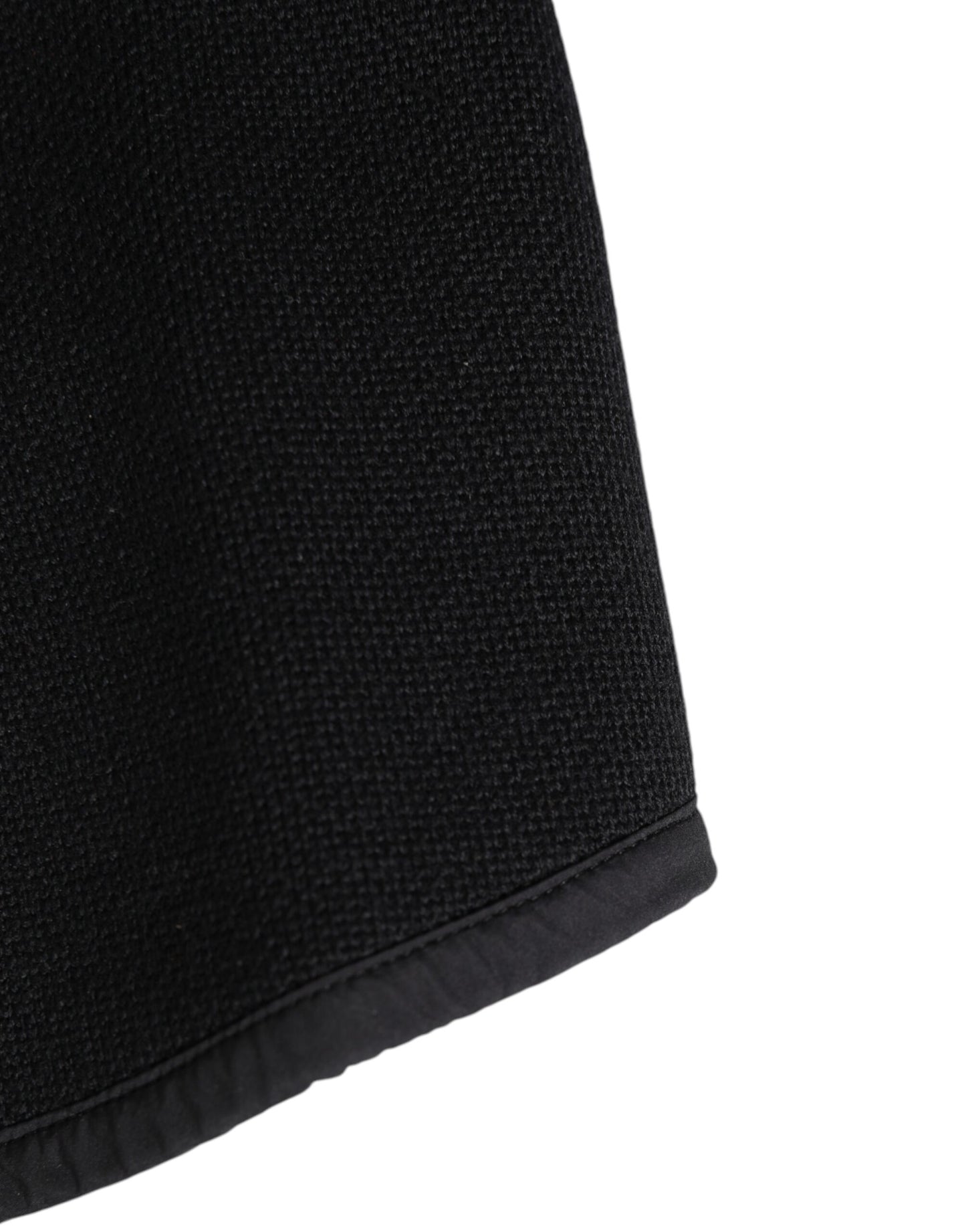 Dolce & Gabbana Black Lace Stole Knitted DG Logo Men One Size Scarf Curated Luxury Accessories by Orvyn