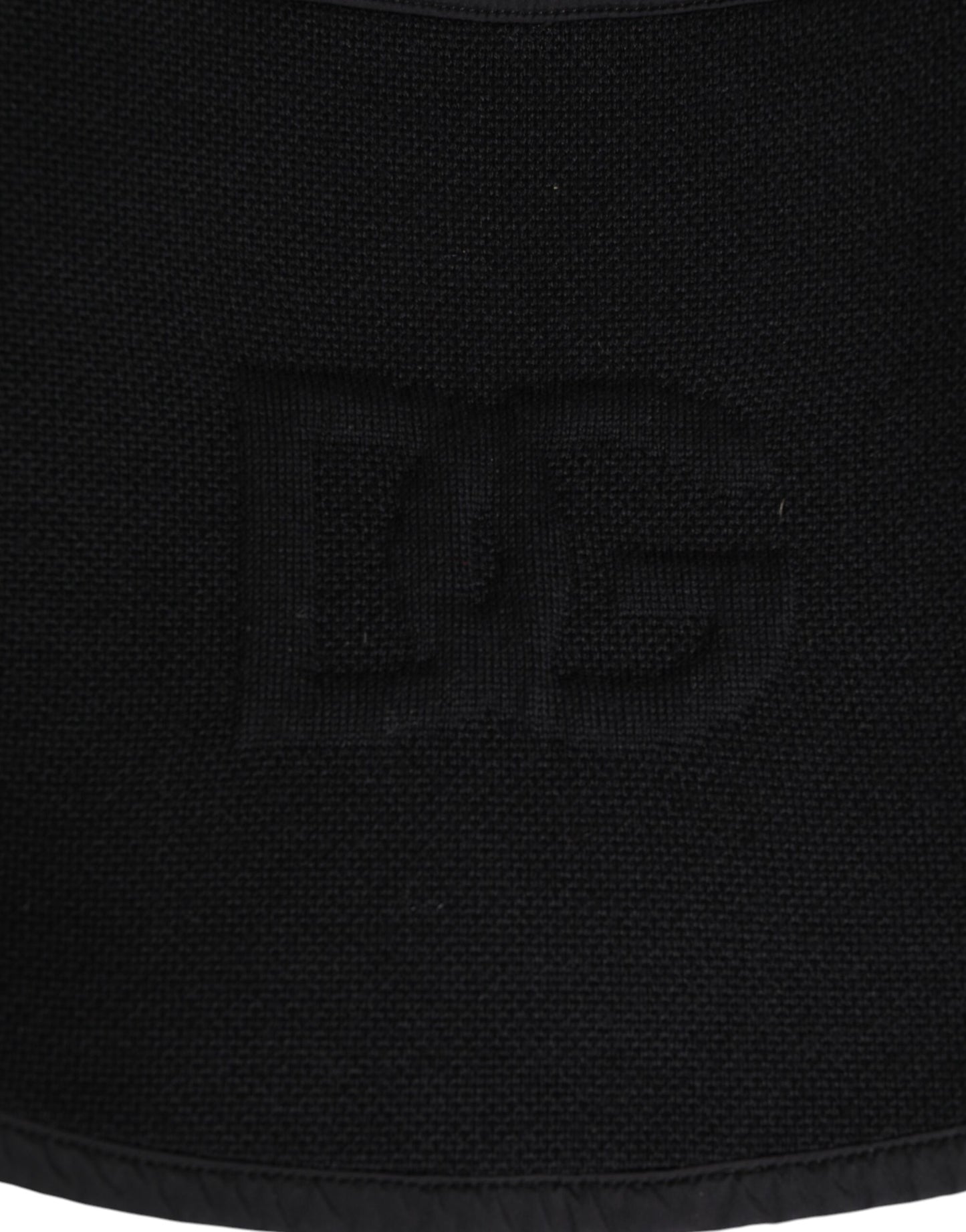 Dolce & Gabbana Black Lace Stole Knitted DG Logo Men One Size Scarf Curated Luxury Accessories by Orvyn
