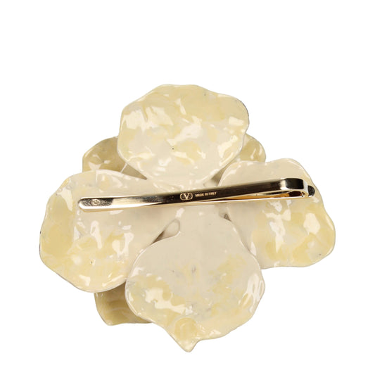 Valentino Garavani Beige Metal Broch Curated Luxury Accessories by Orvyn