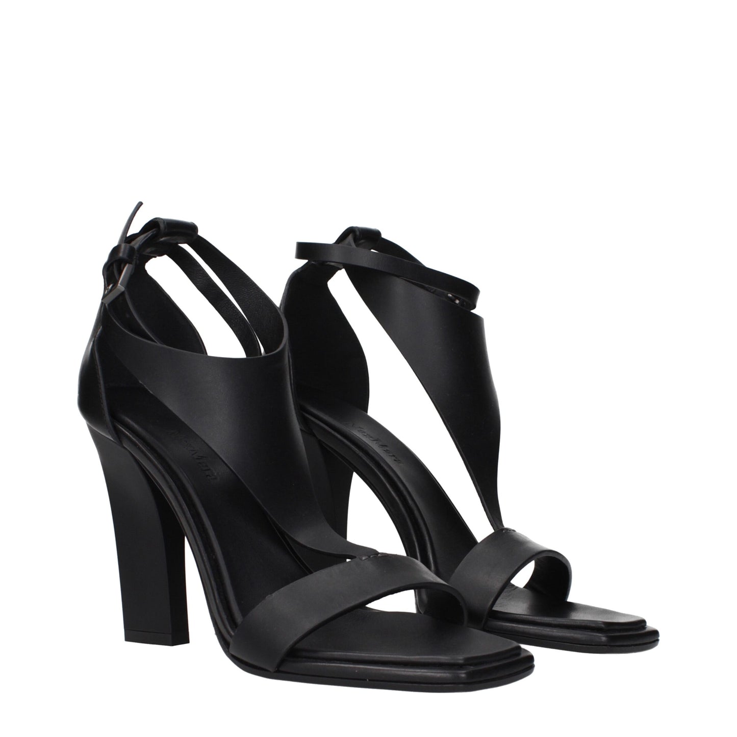 Max Mara Black Leather Stiletto Heel Sandals Curated Luxury Accessories by Orvyn