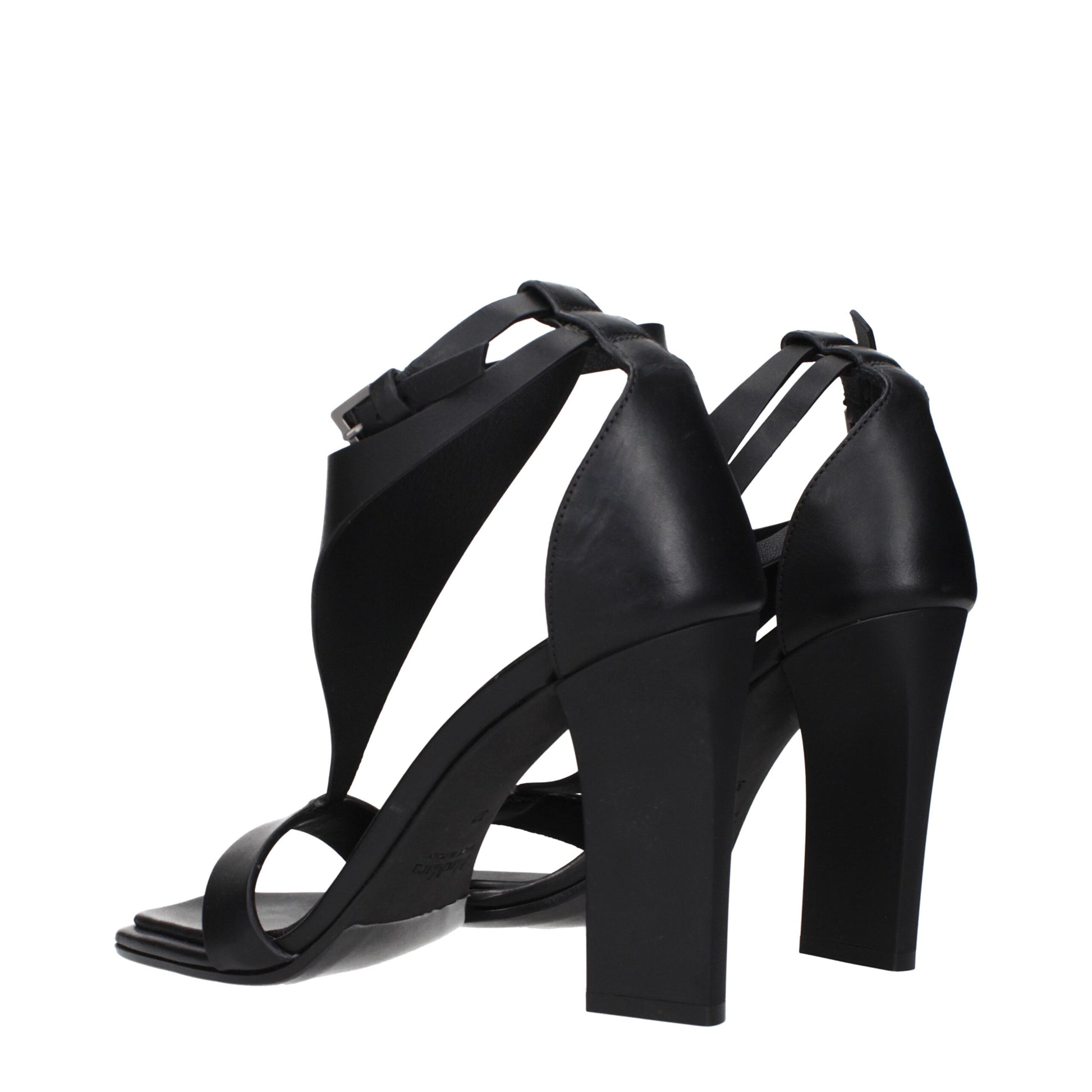 Max Mara Black Leather Stiletto Heel Sandals Curated Luxury Accessories by Orvyn