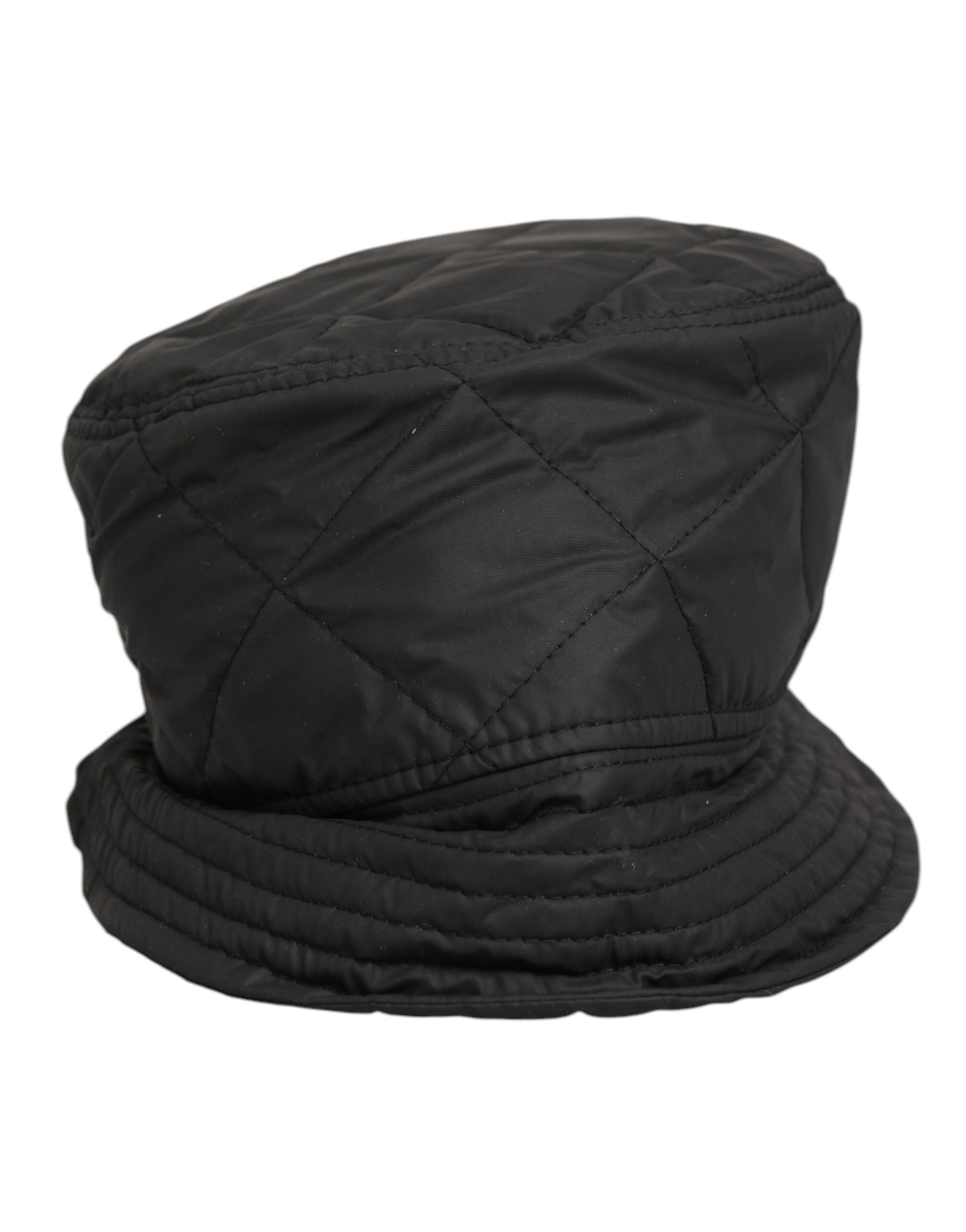 Dolce & Gabbana Black Nylon Quilted Bucket Men Capello Hat Curated Luxury Accessories by Orvyn
