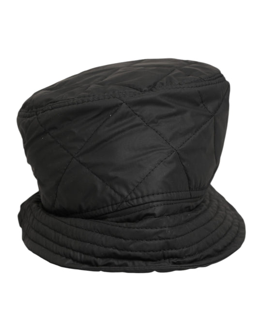 Dolce & Gabbana Black Nylon Quilted Bucket Men Capello Hat Curated Luxury Accessories by Orvyn
