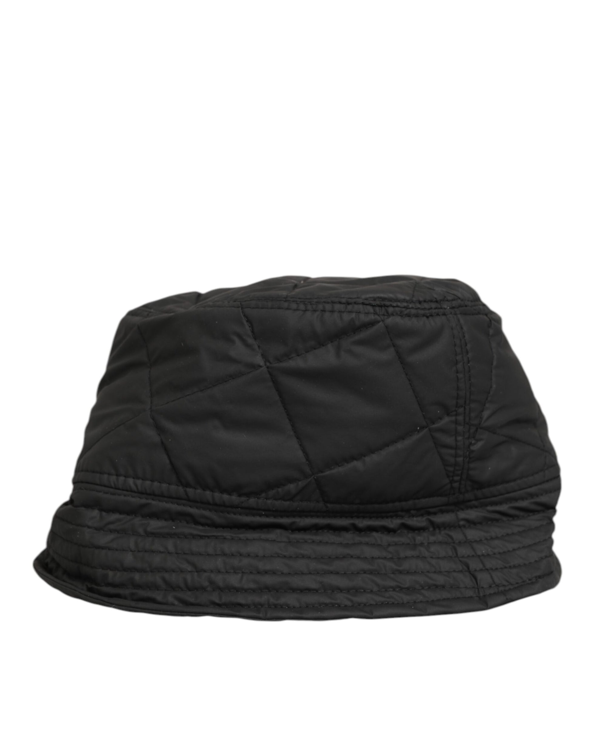 Dolce & Gabbana Black Nylon Quilted Bucket Men Capello Hat Curated Luxury Accessories by Orvyn