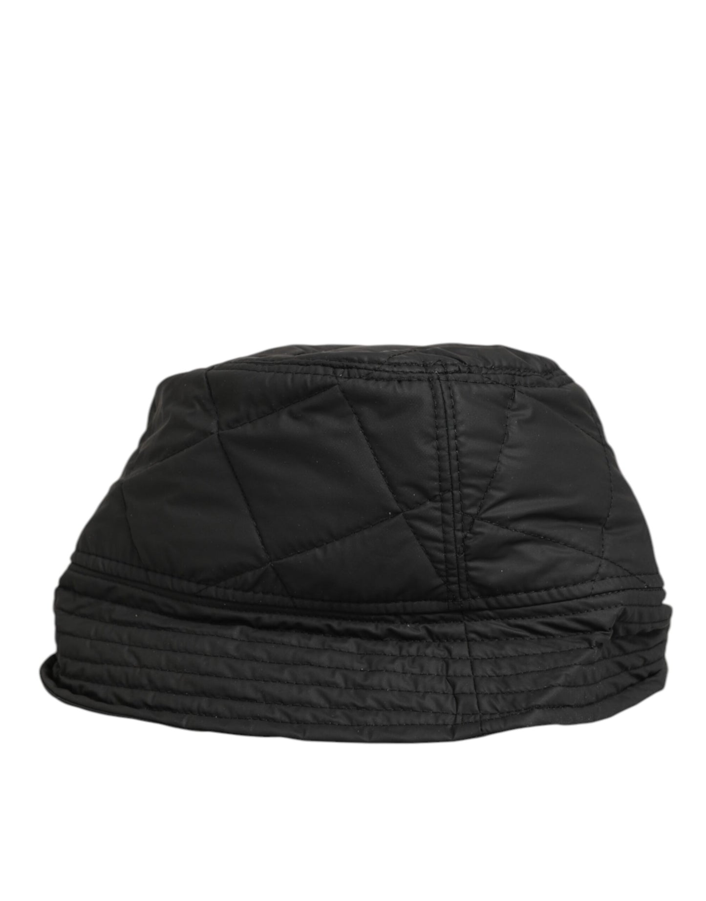 Dolce & Gabbana Black Nylon Quilted Bucket Men Capello Hat Curated Luxury Accessories by Orvyn