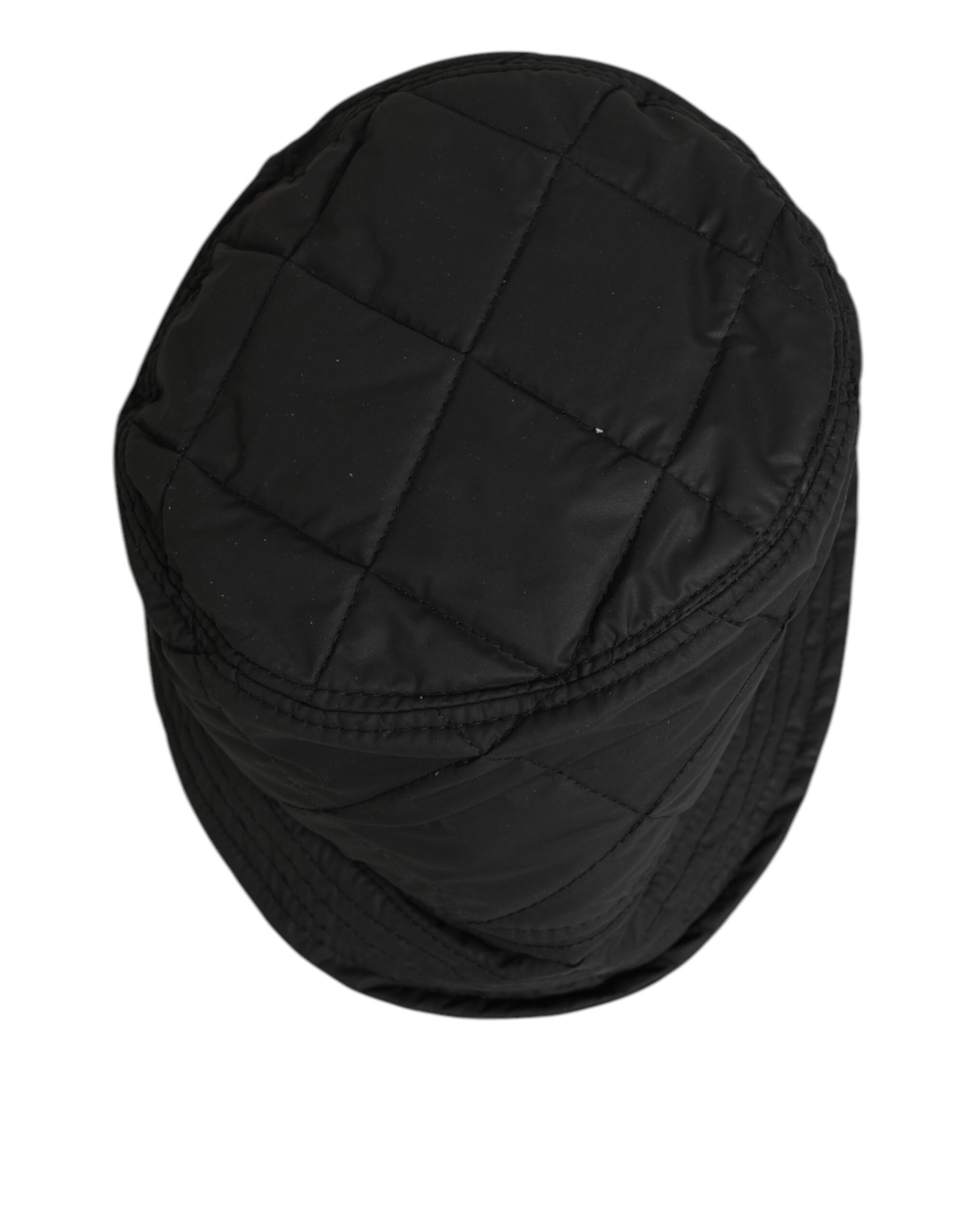 Dolce & Gabbana Black Nylon Quilted Bucket Men Capello Hat Curated Luxury Accessories by Orvyn
