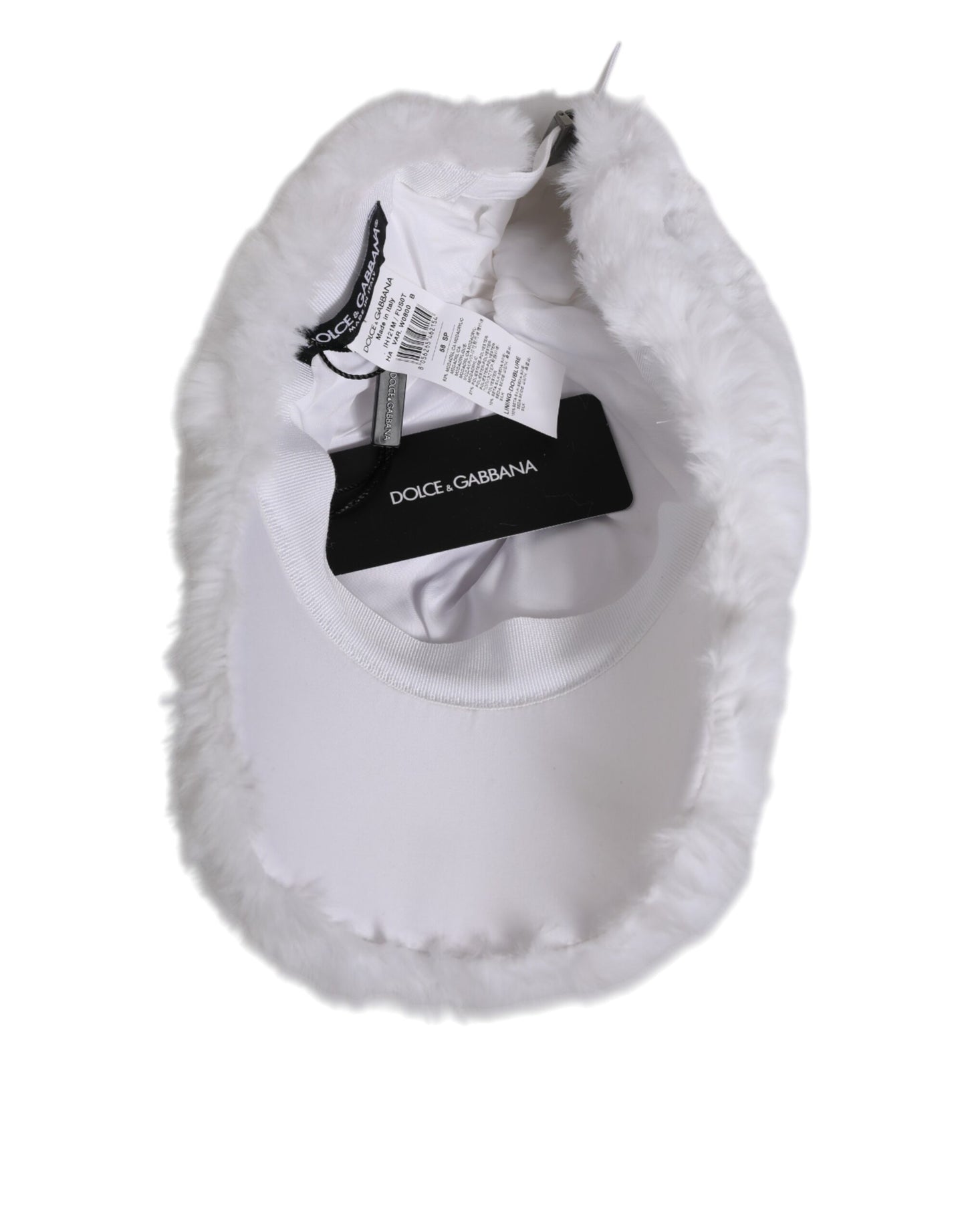 Dolce & Gabbana White Modacrylic Rapper Men Baseball Capello Hat Curated Luxury Accessories by Orvyn