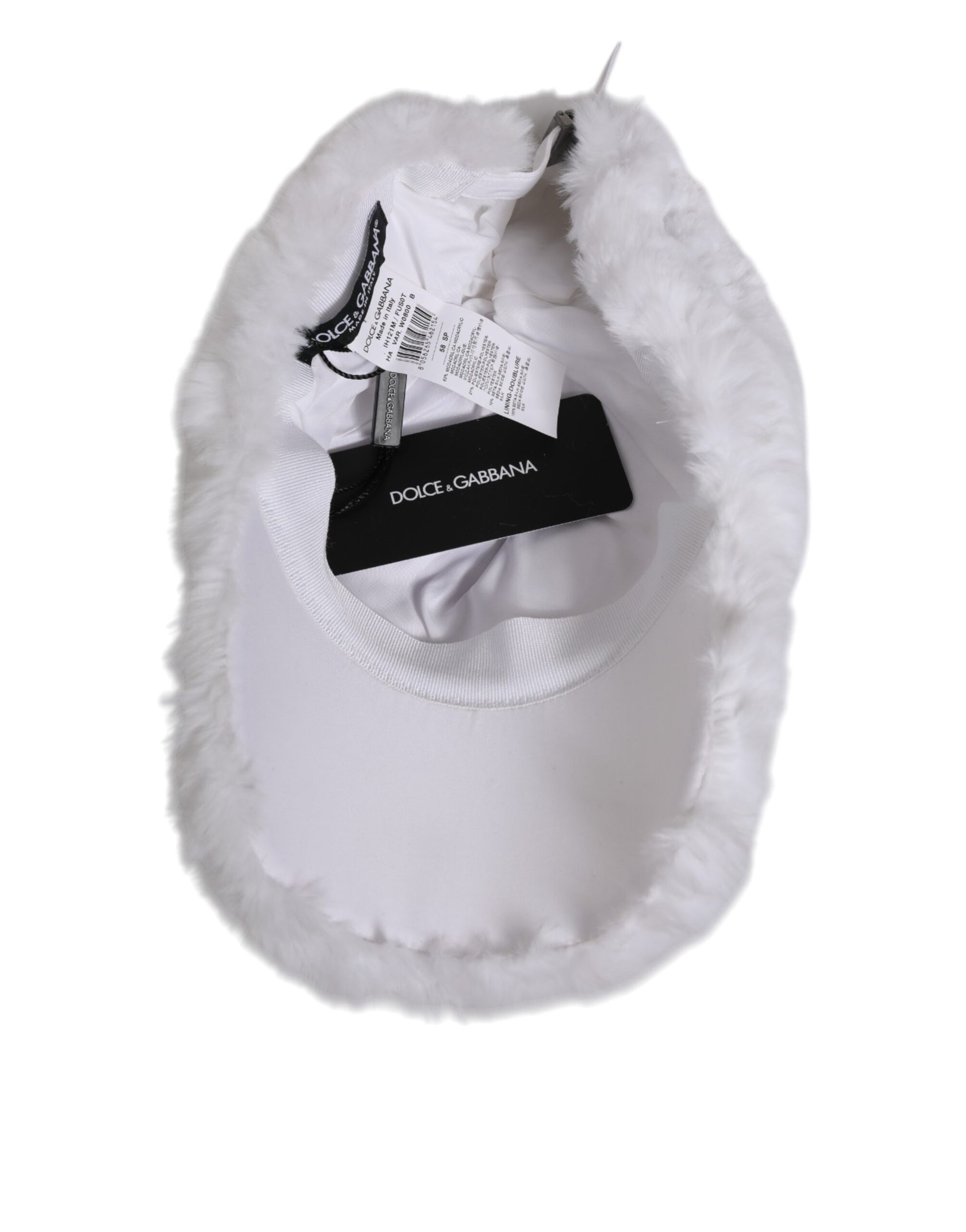 Dolce & Gabbana White Modacrylic Rapper Men Baseball Capello Hat Curated Luxury Accessories by Orvyn