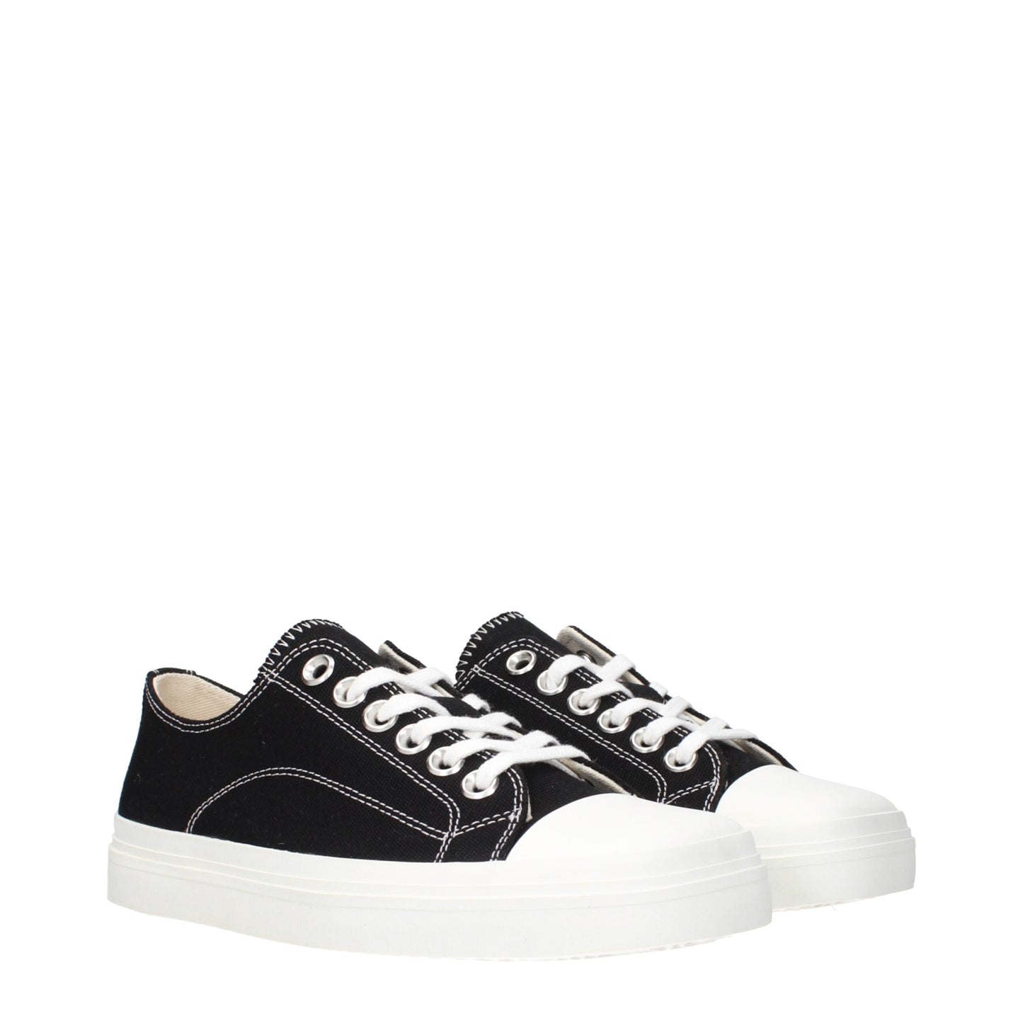 Moschino Black Fabric Low Top Sneakers Curated Luxury Accessories by Orvyn