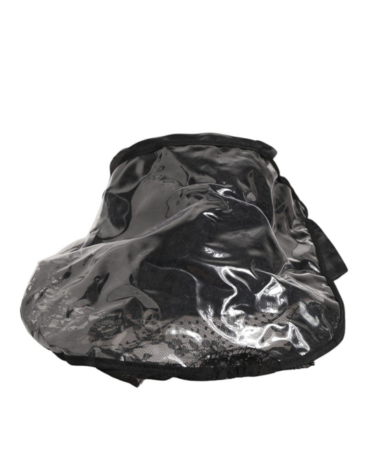 Dolce & Gabbana Black PVC Wide Brim Men Bucket Capello Hat Curated Luxury Accessories by Orvyn