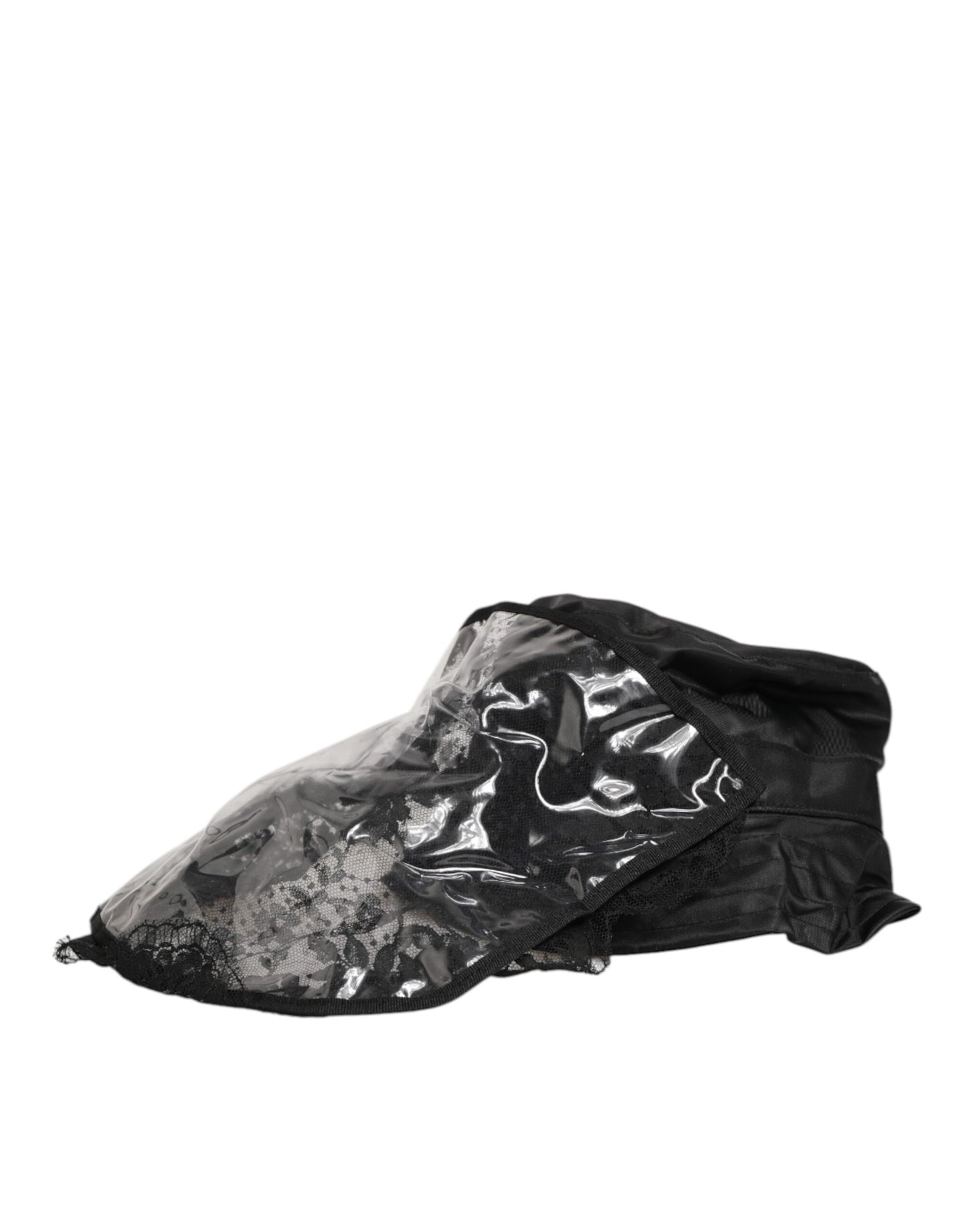 Dolce & Gabbana Black PVC Wide Brim Men Bucket Capello Hat Curated Luxury Accessories by Orvyn