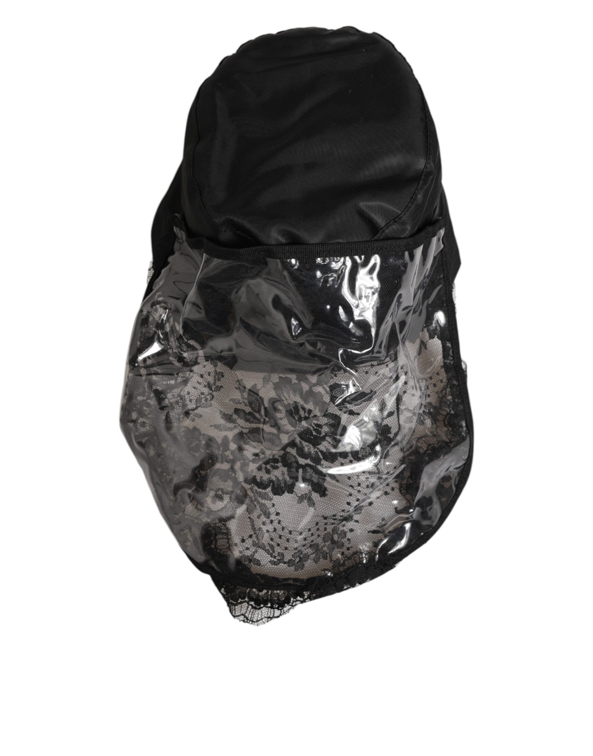 Dolce & Gabbana Black PVC Wide Brim Men Bucket Capello Hat Curated Luxury Accessories by Orvyn