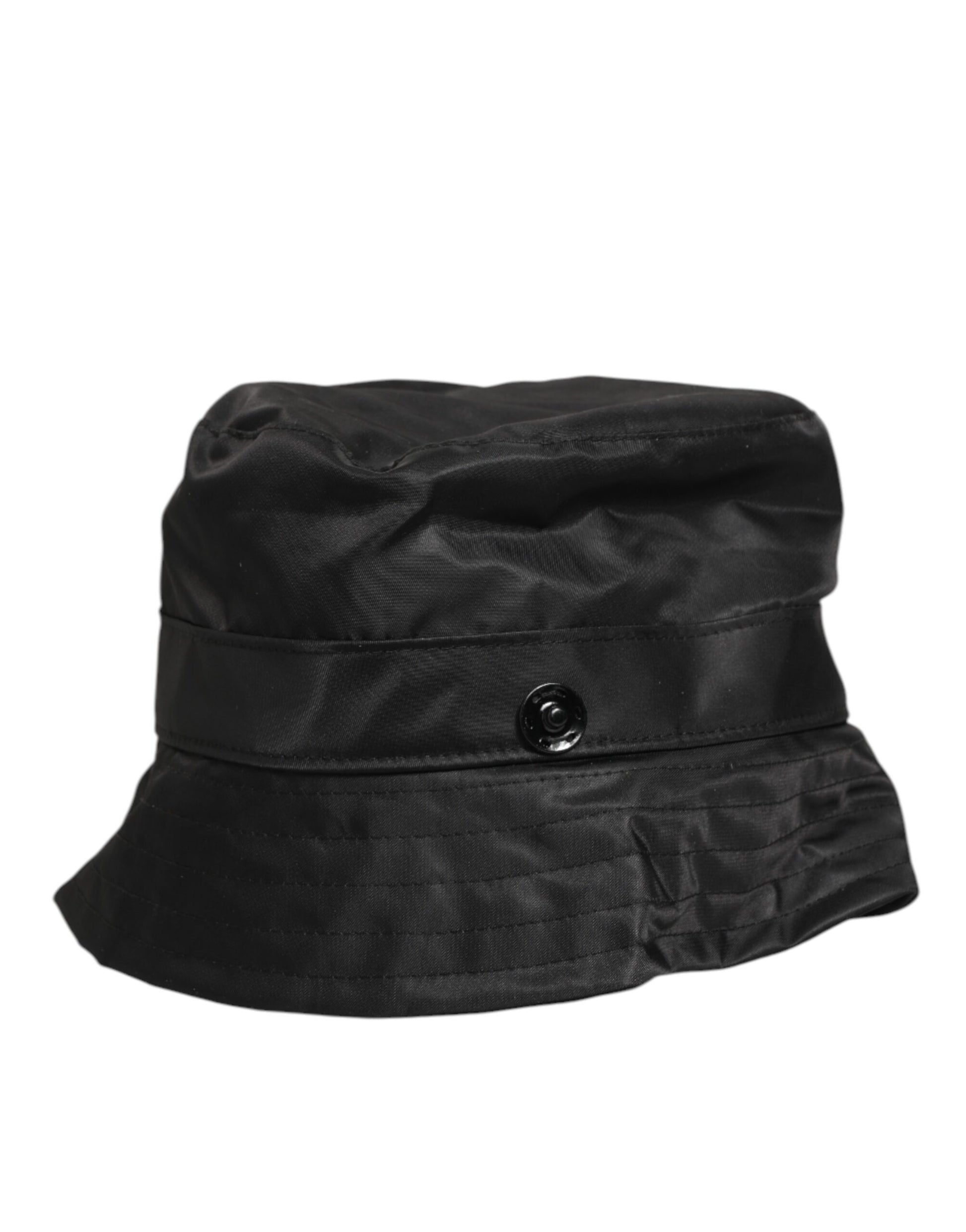Dolce & Gabbana Black PVC Wide Brim Men Bucket Capello Hat Curated Luxury Accessories by Orvyn
