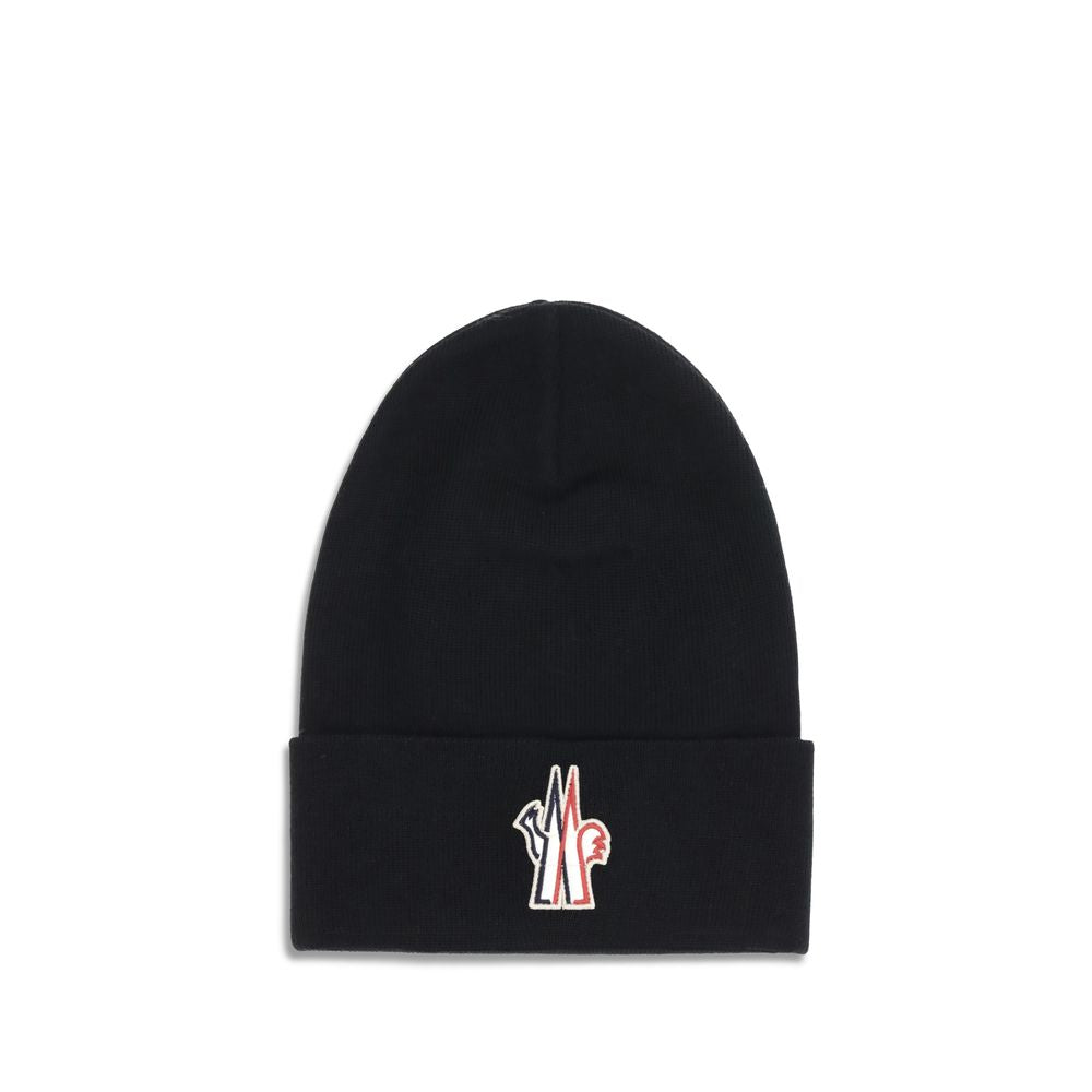 Moncler Grenoble Black Fleece Wool Beanie Curated Luxury Accessories by Orvyn