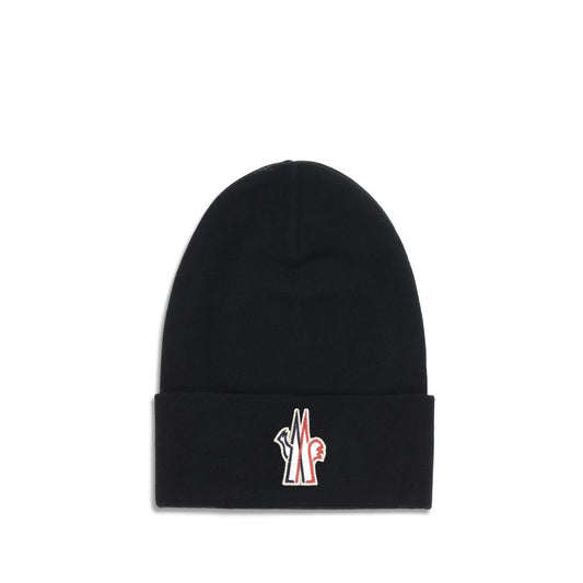 Moncler Grenoble Black Fleece Wool Beanie Curated Luxury Accessories by Orvyn