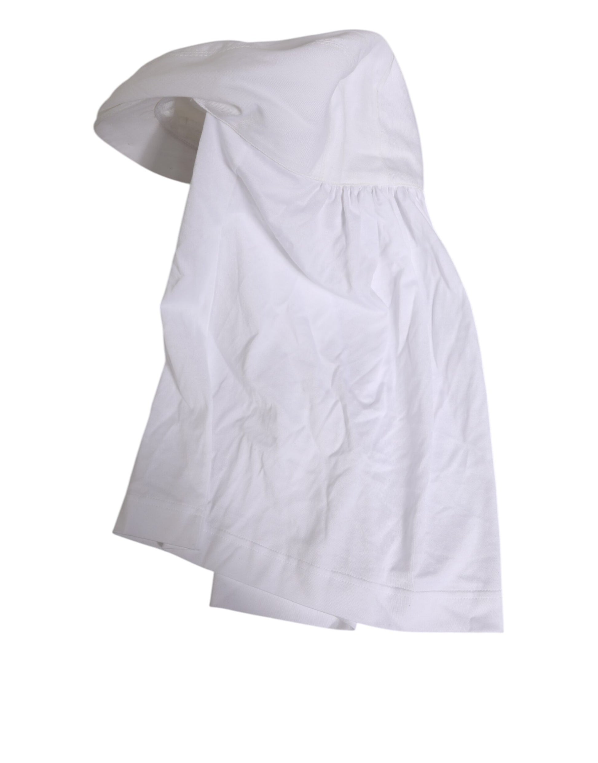 Dolce & Gabbana White Cotton DG Logo Plaque Baseball Balaclava Hat Curated Luxury Accessories by Orvyn