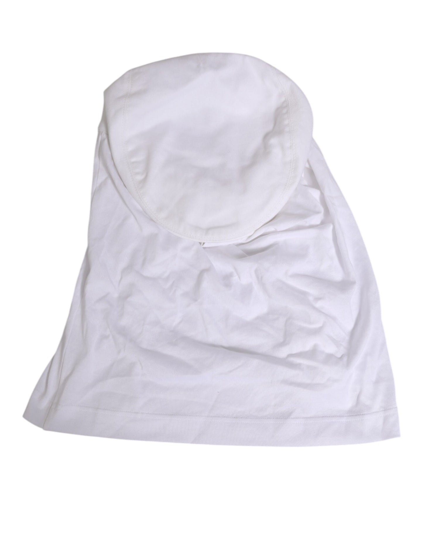 Dolce & Gabbana White Cotton DG Logo Plaque Baseball Balaclava Hat Curated Luxury Accessories by Orvyn