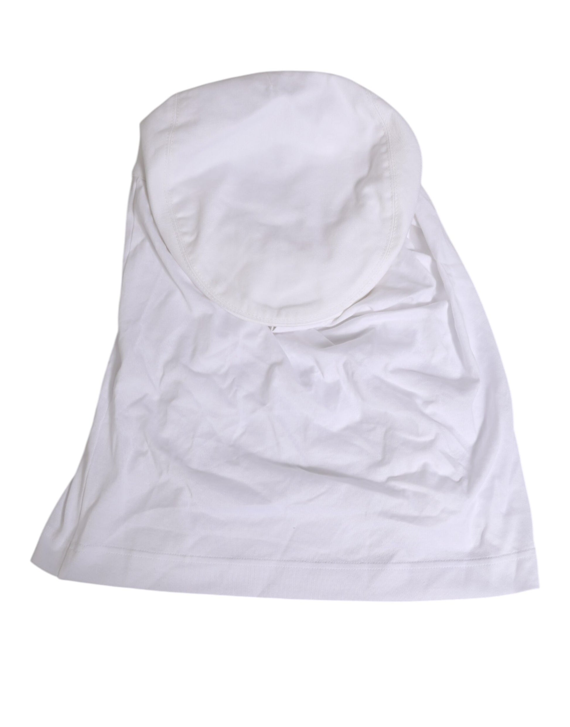 Dolce & Gabbana White Cotton DG Logo Plaque Baseball Balaclava Hat Curated Luxury Accessories by Orvyn