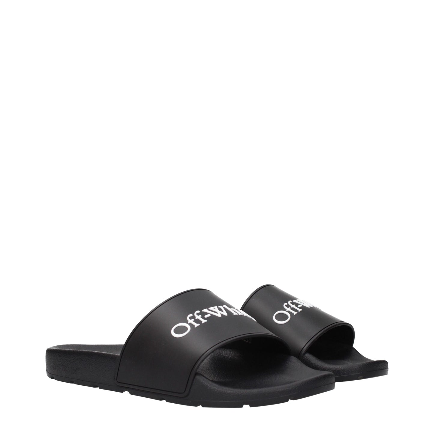 Off-White Black Cotton Slippers Curated Luxury Accessories by Orvyn