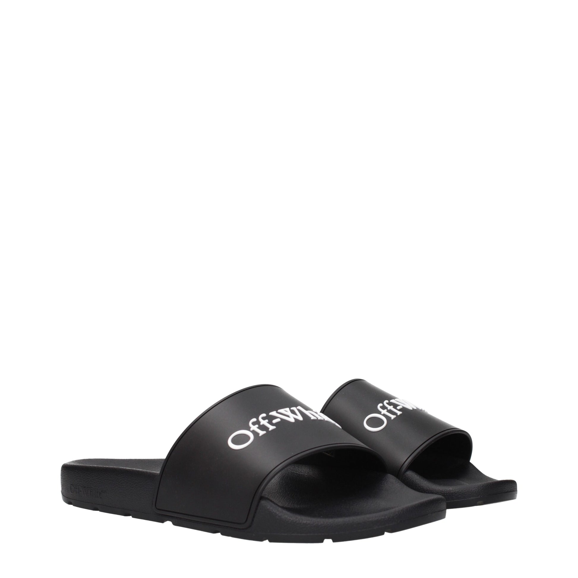 Off-White Black Cotton Slippers Curated Luxury Accessories by Orvyn