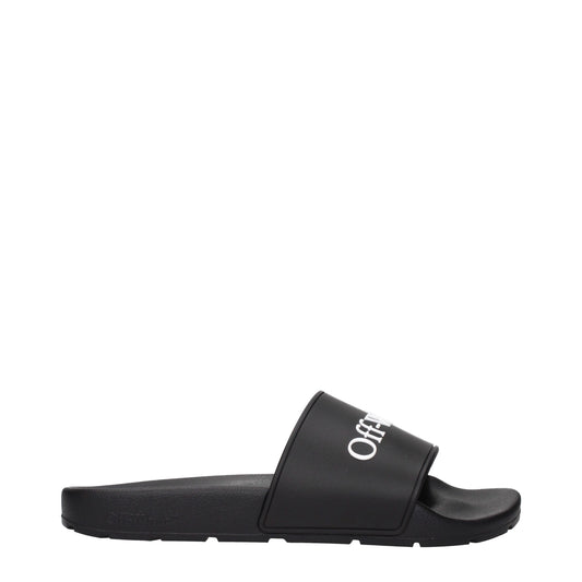 Off-White Black Cotton Slippers Curated Luxury Accessories by Orvyn