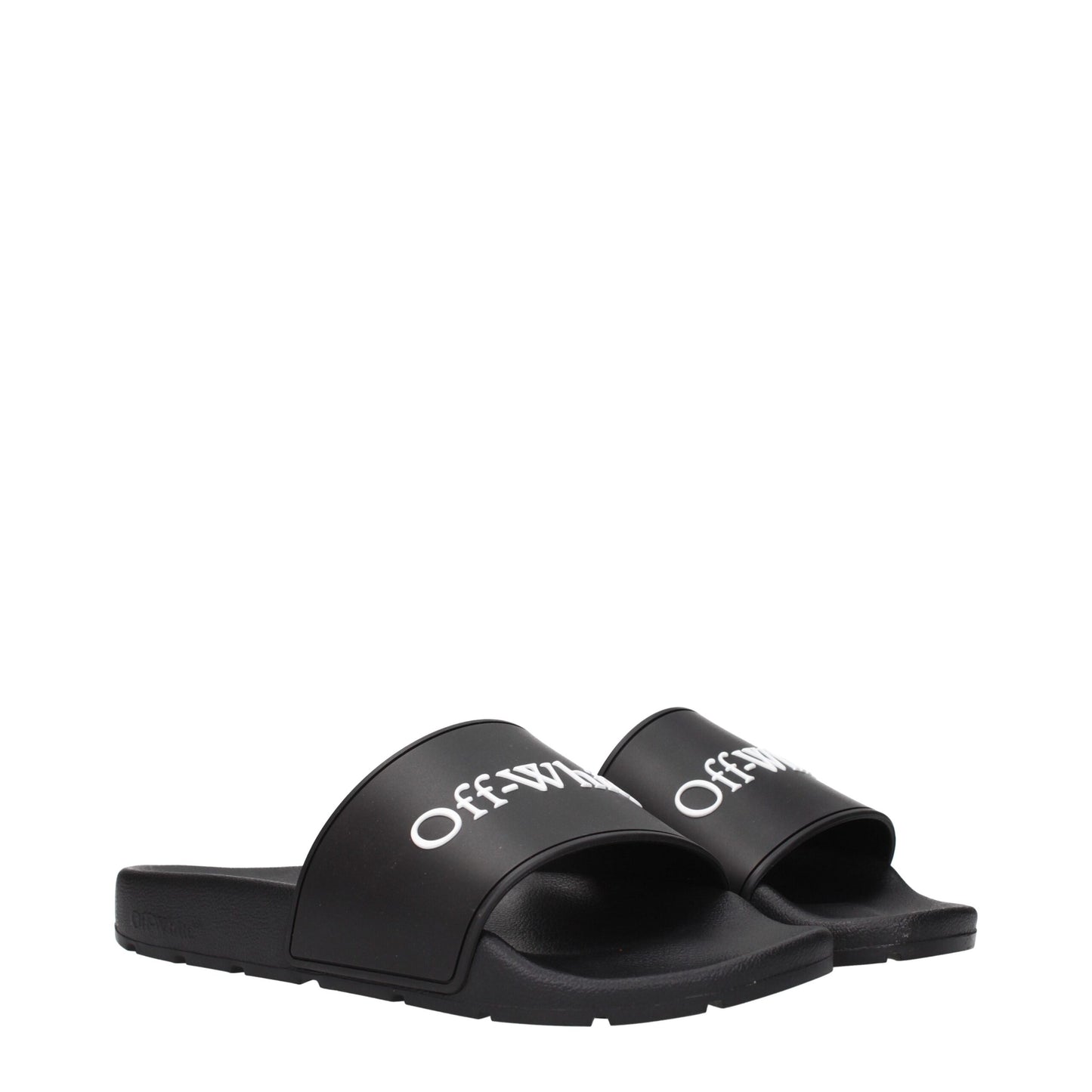 Off-White Black Cotton Slippers Curated Luxury Accessories by Orvyn