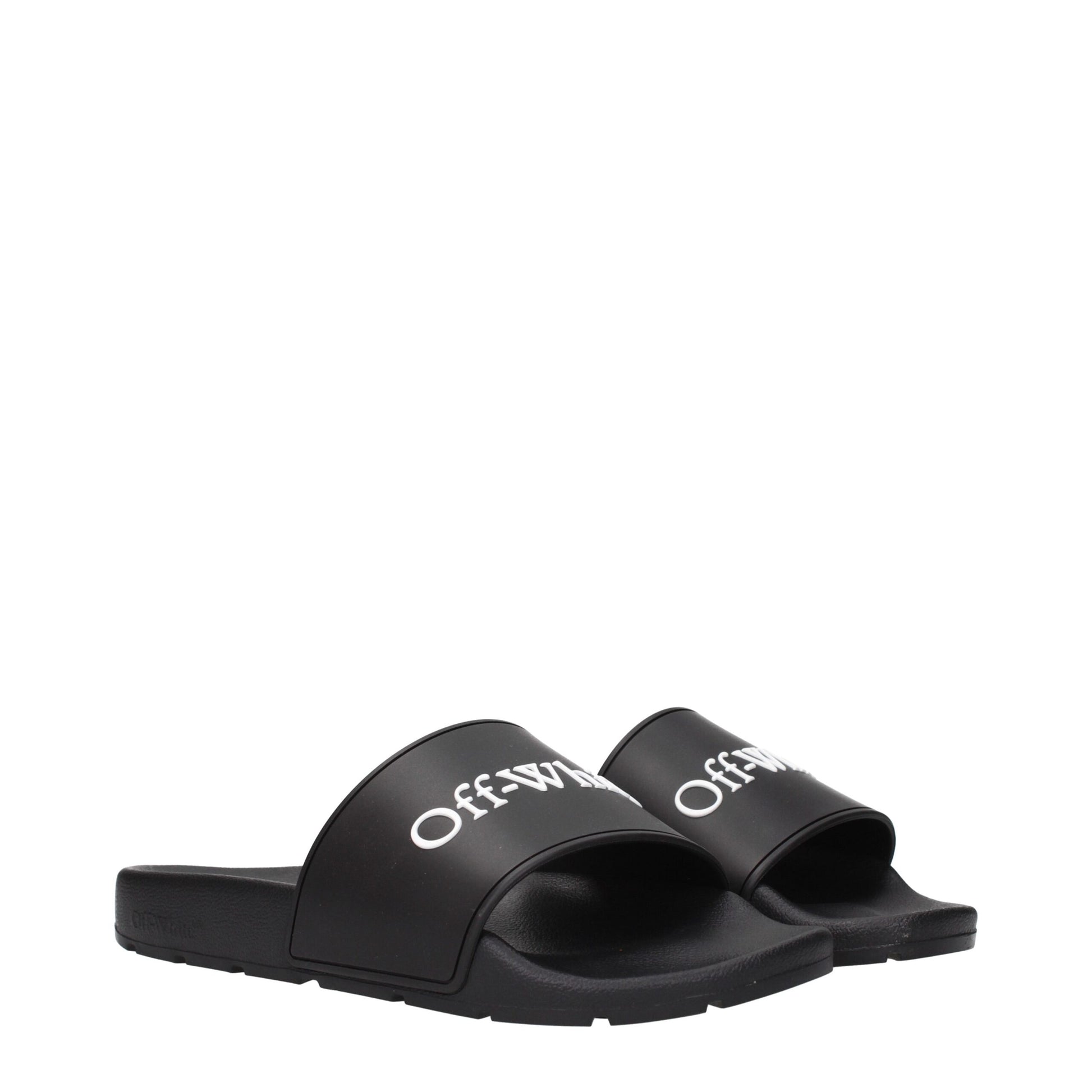 Off-White Black Cotton Slippers Curated Luxury Accessories by Orvyn
